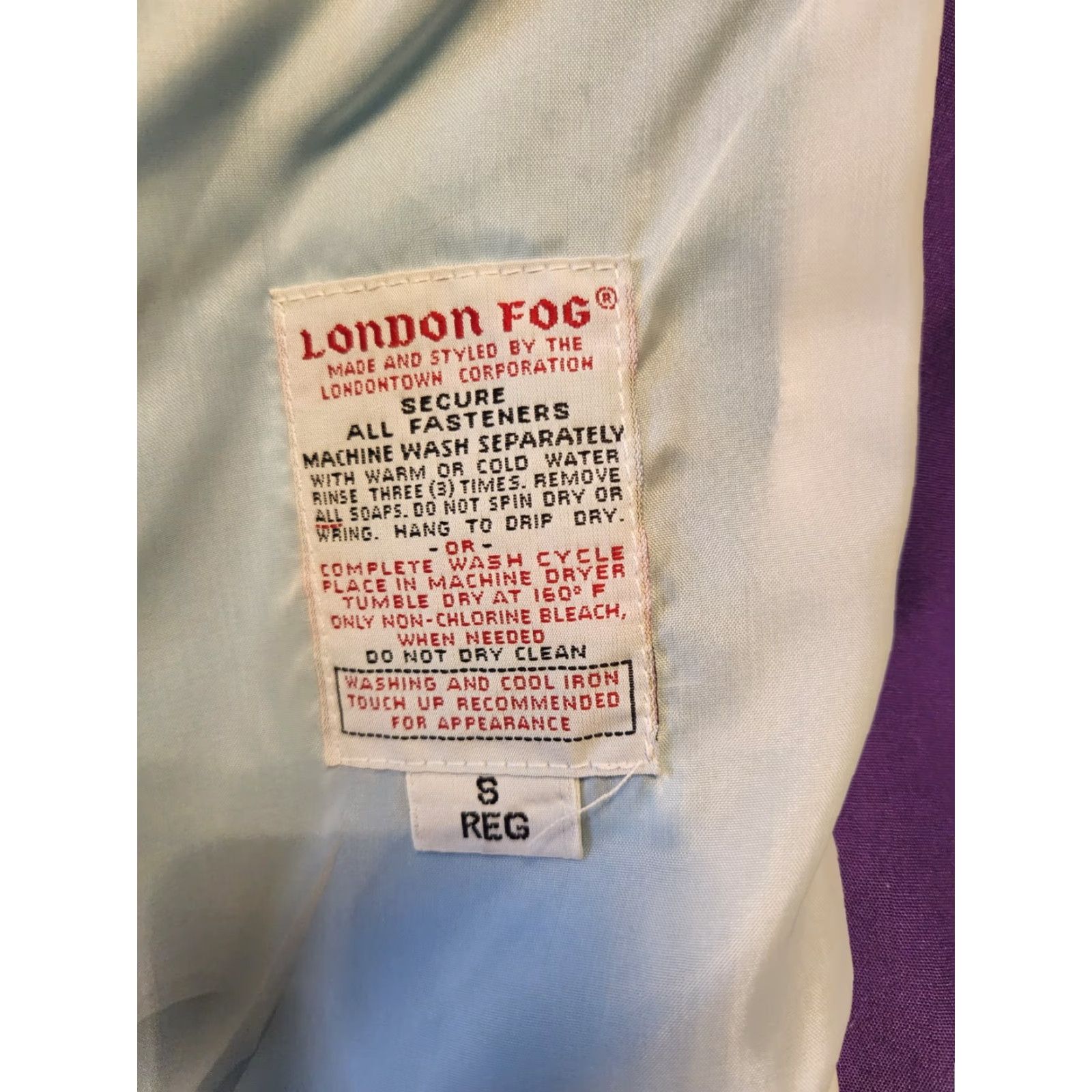 London Fog VINTAGE London Fog Jacket Womens S Teal Purple Basic Jacket Womens Size S Purple London 80s 90s Size S / US 4 / IT 40 - 5 Thumbnail