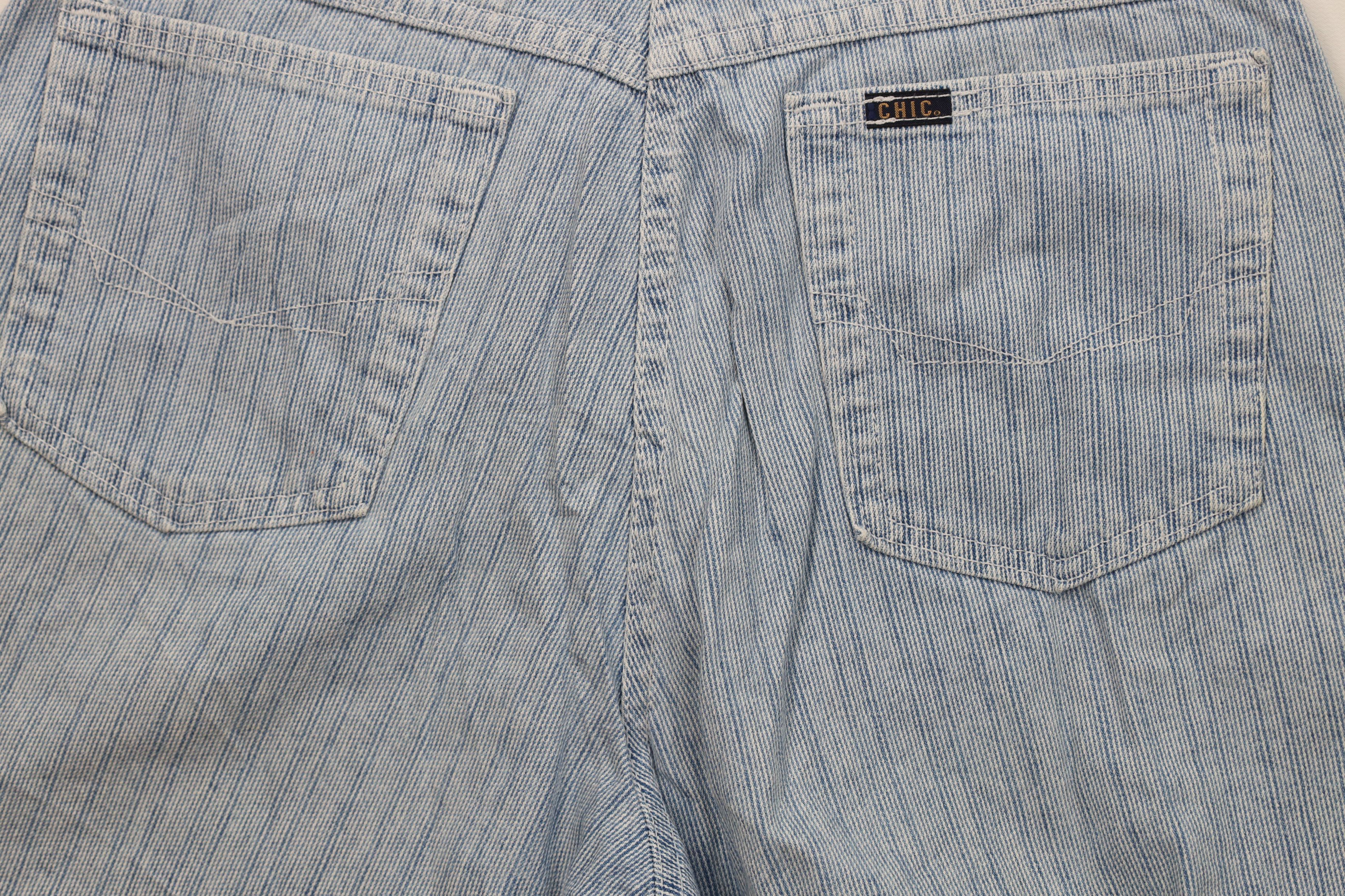 Vintage Vintage 90s Streetwear Hickory Cuffed Denim Shorts USA Size 32" / US 10 / IT 46 - 9 Thumbnail