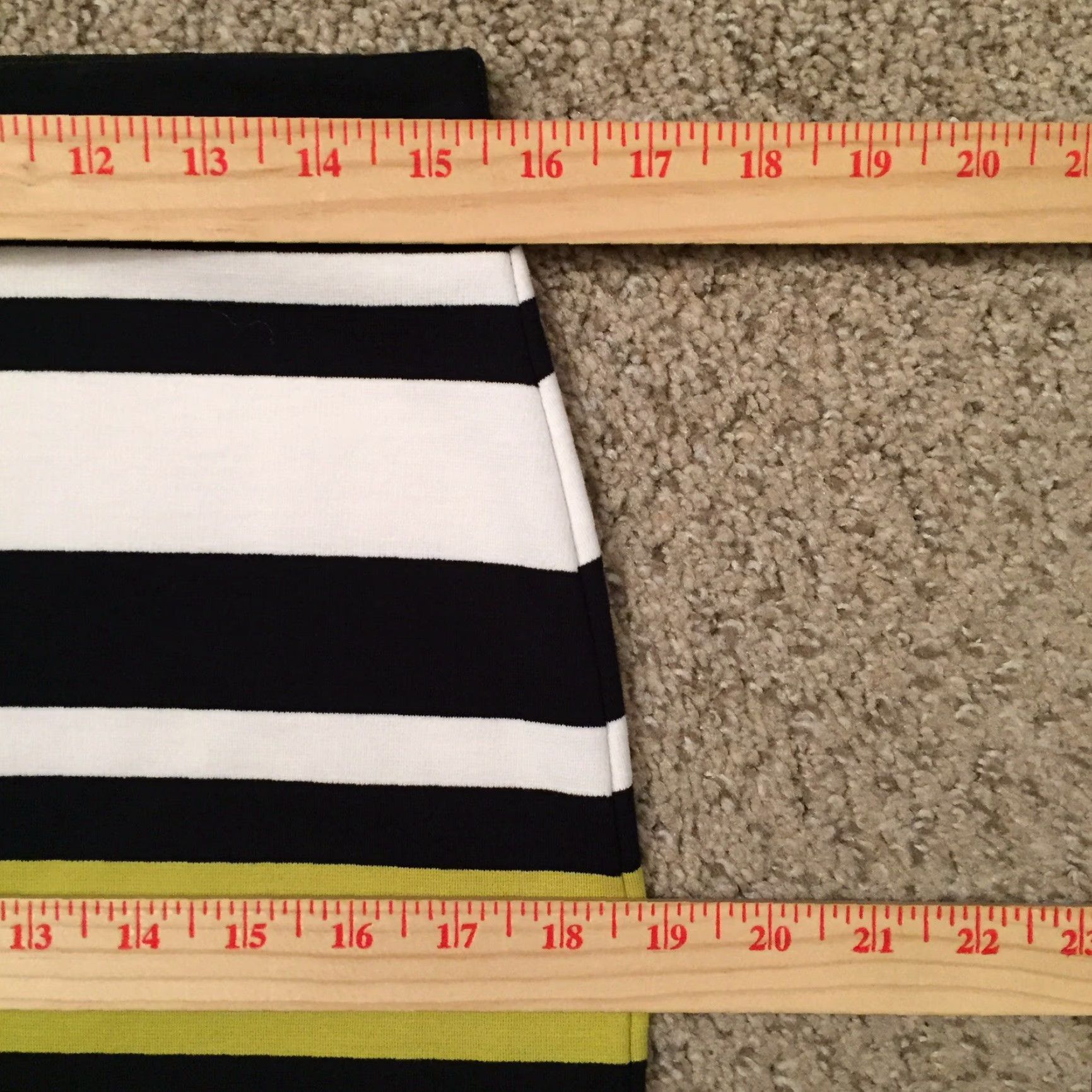 Ann Taylor Ann Taylor Skirt Knee Length Multicolor Striped Pull On Size 6 Womens Elastic Waist Unlined Pencil Straight Retro? (no extra) Size 28" / US 6 / IT 42 - 3 Thumbnail