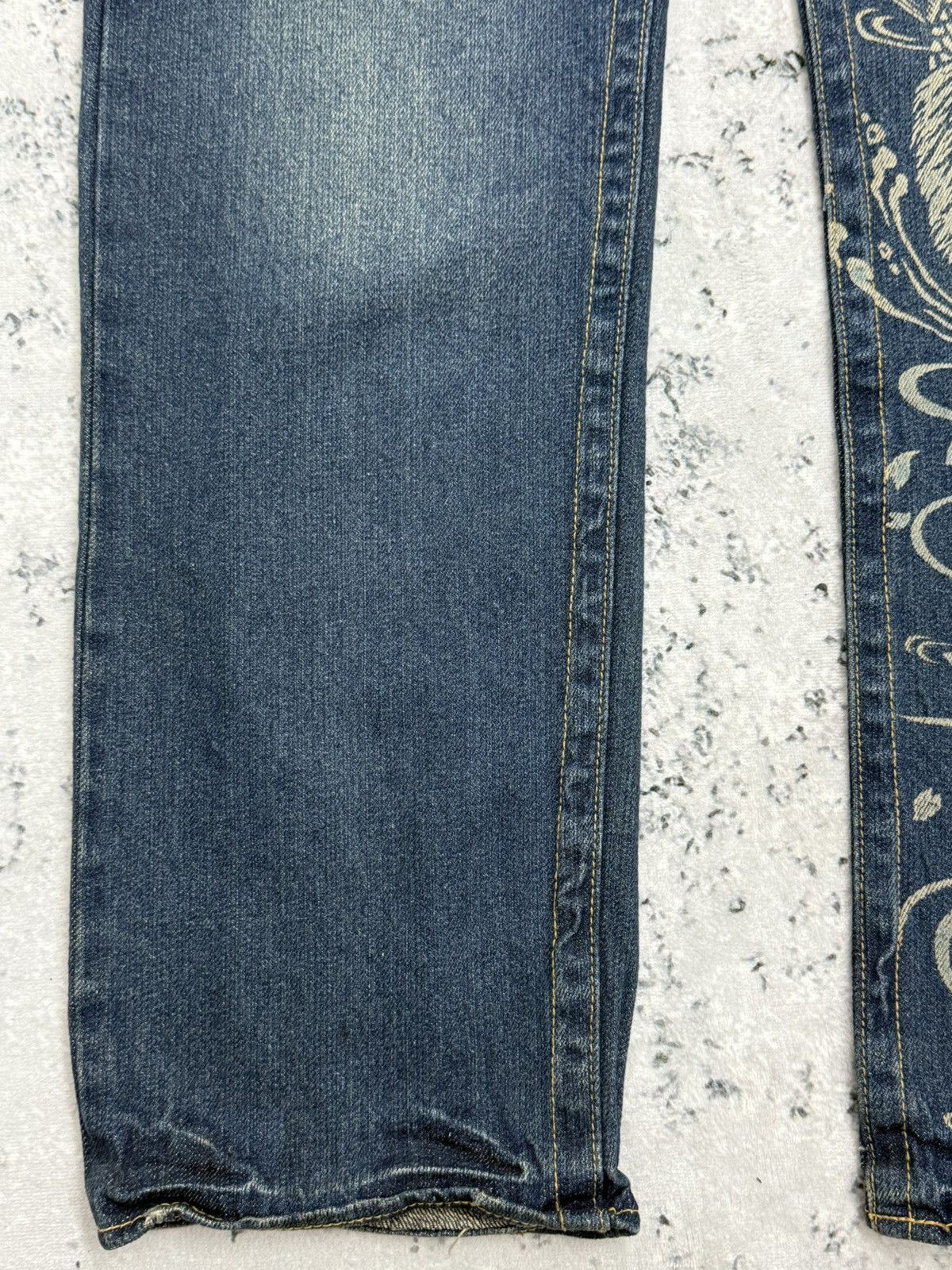 Karakuri Tamashii Karakuri Tamashii Koi Fish Printed Denim Jeans Sukajan Style Size US 32 / EU 48 - 7 Thumbnail
