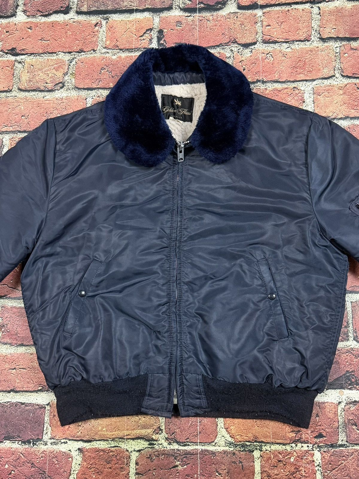 Other Vintage Golden Fleece Jacket Bomber Sherpa 70s B-15 Sherpa Size US XL / EU 56 / 4 - 3 Thumbnail