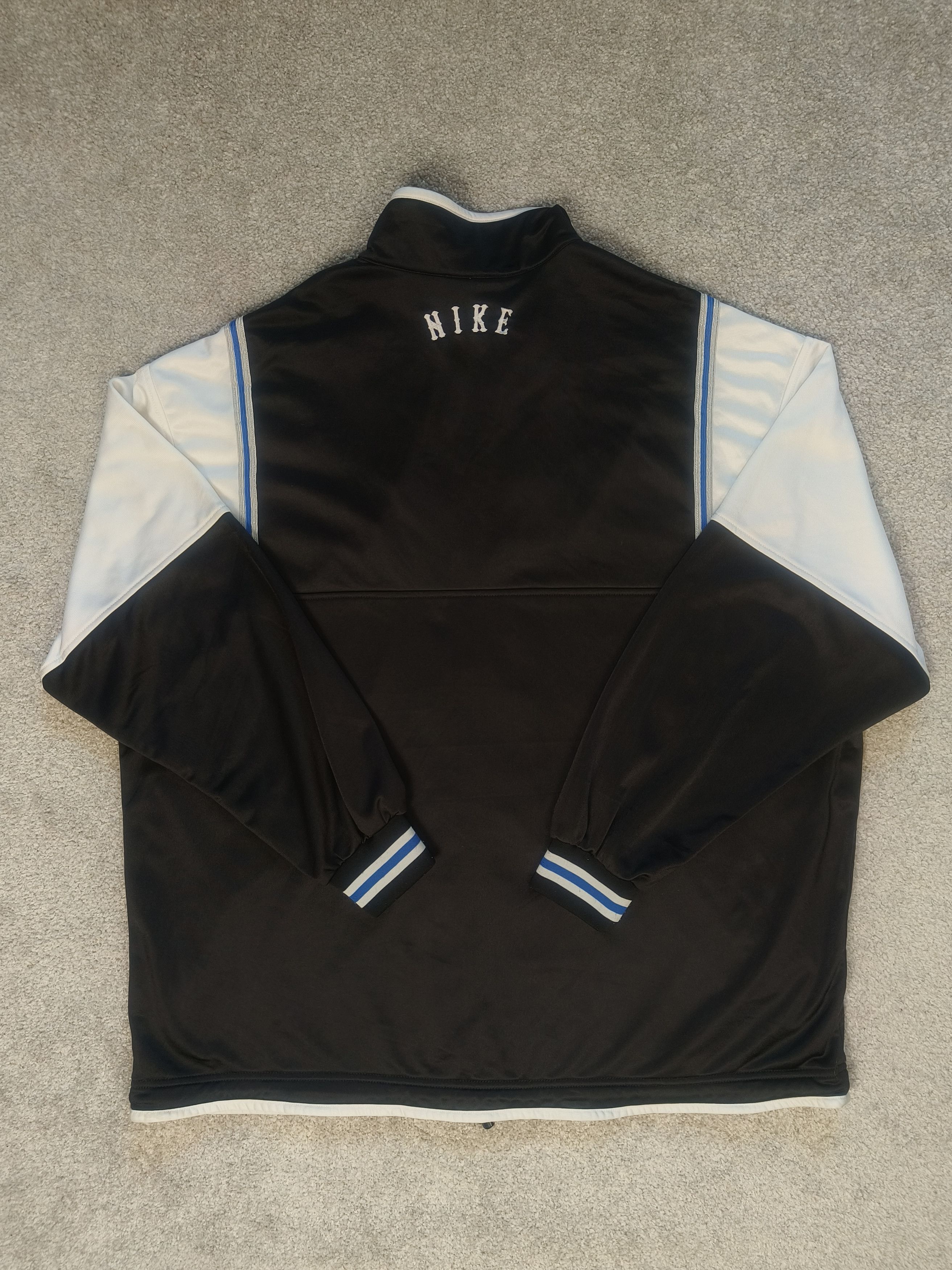 Nike Nike Vintage Windbreaker Track Jacket Black/White/Blue Size US XXL / EU 58 / 5 - 5 Thumbnail