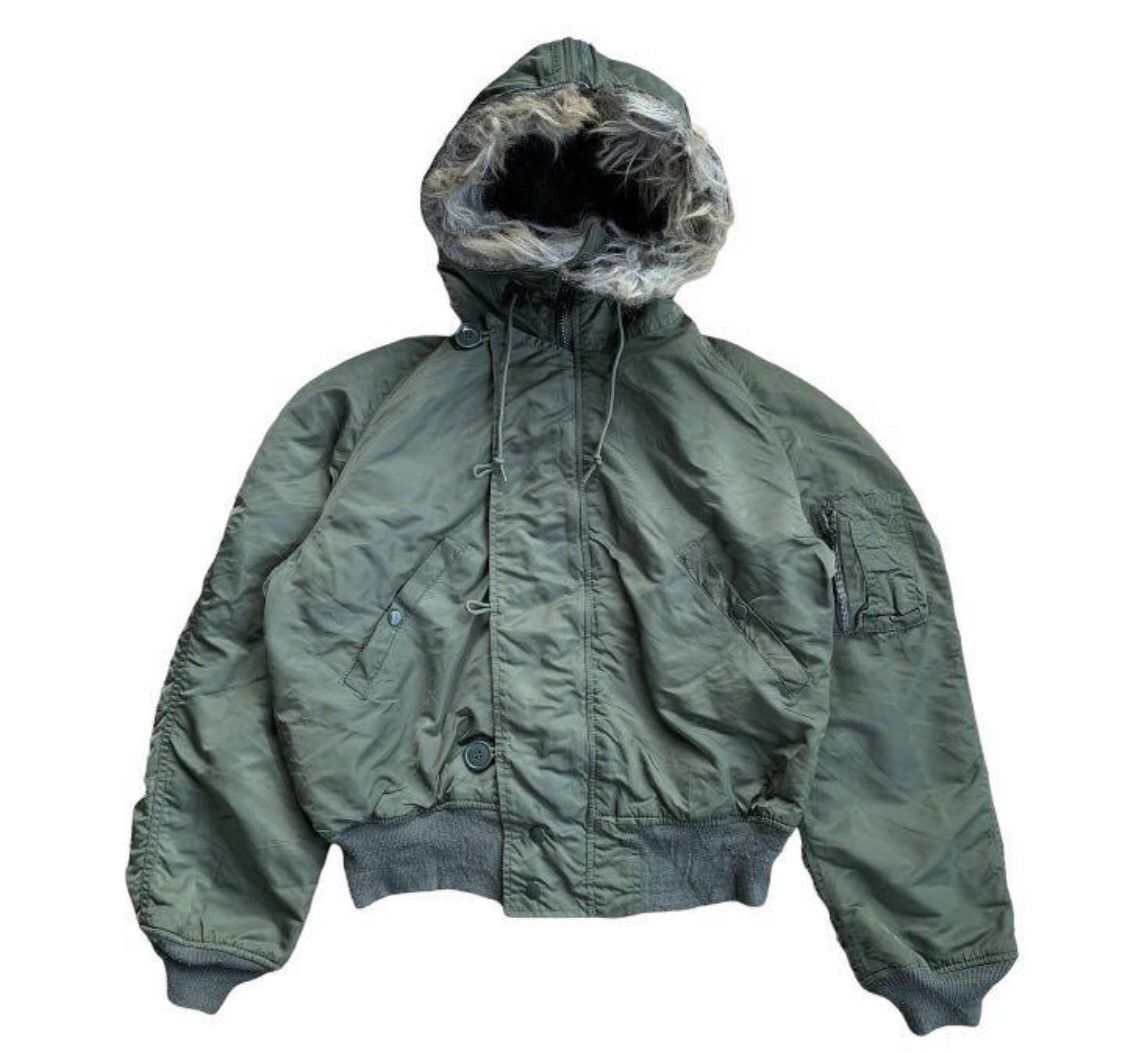 Alpha Industries × Number (N)ine Y2K Rick Owens Style Faux Fur Hood Jacket Alpha Industries Size US M / EU 48-50 / 2 - 1 Thumbnail