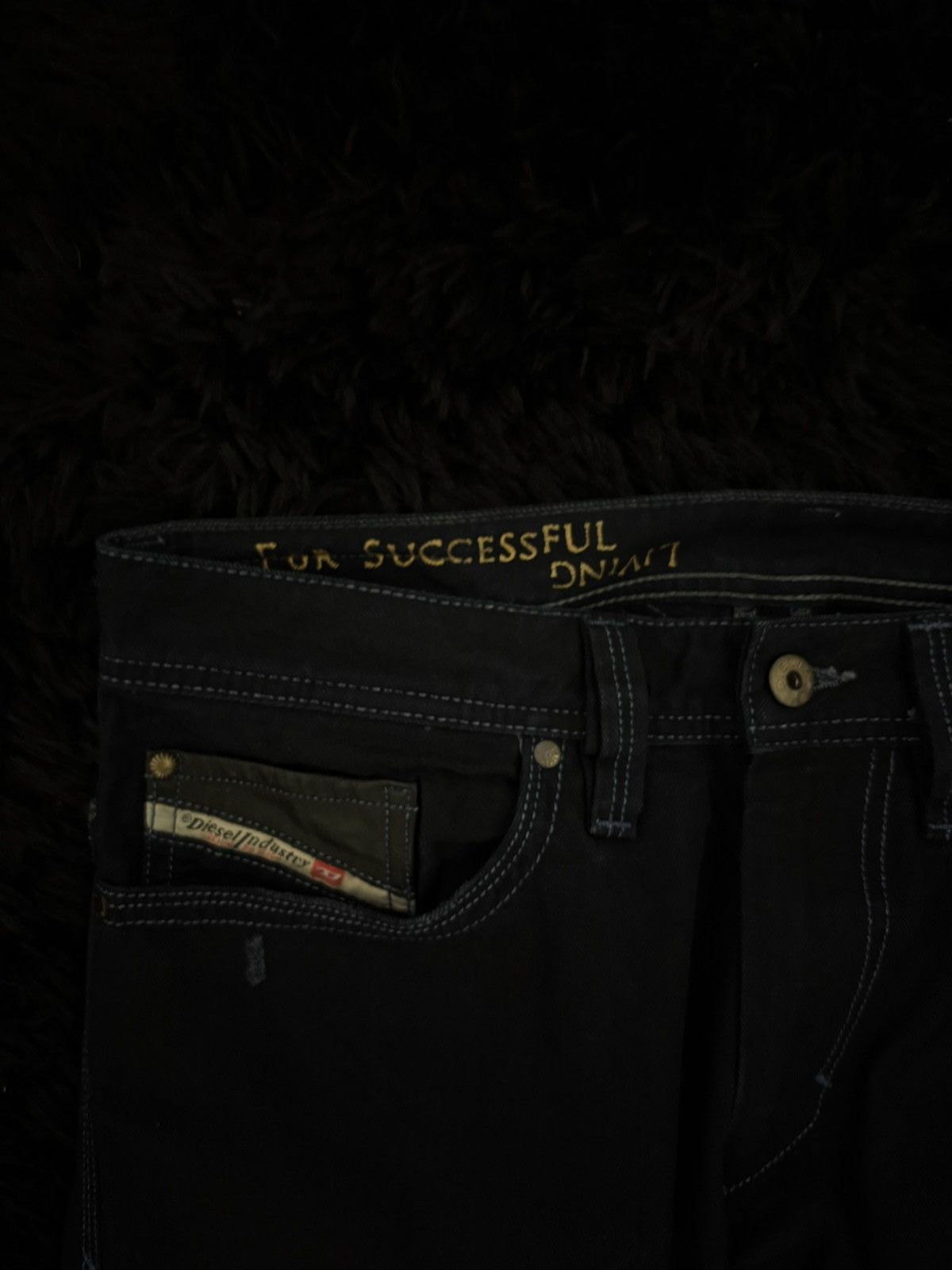 Diesel Black Gold Diesel wax hybid leather black gold skinny jeans hedi style Size US 29 - 3 Thumbnail