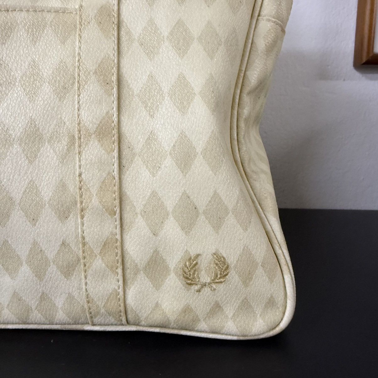 Fred Perry Vintage Fred Perry Mint Design Leather Boston Bag Size ONE SIZE - 3 Thumbnail