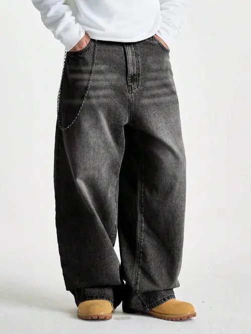 Jean × Vintage Washed Y2k Denim Jeans Loose fit Baggy Size US 36 / EU 52 - 4 Thumbnail