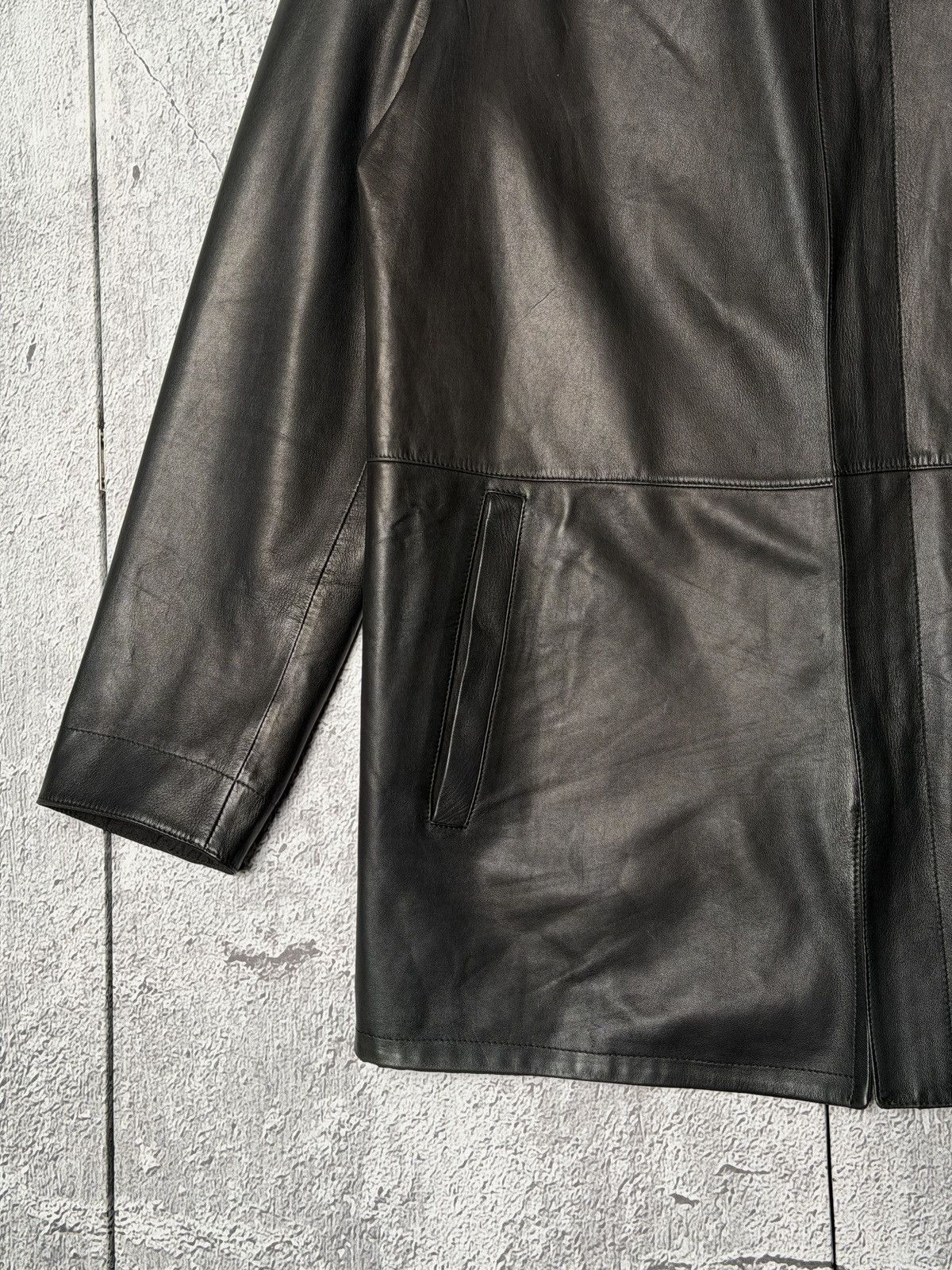Ermenegildo Zegna Ermenegildo Zegna Mens Reversible Leather Zip-Up Coat Jacket Size US L / EU 52-54 / 3 - 7 Thumbnail