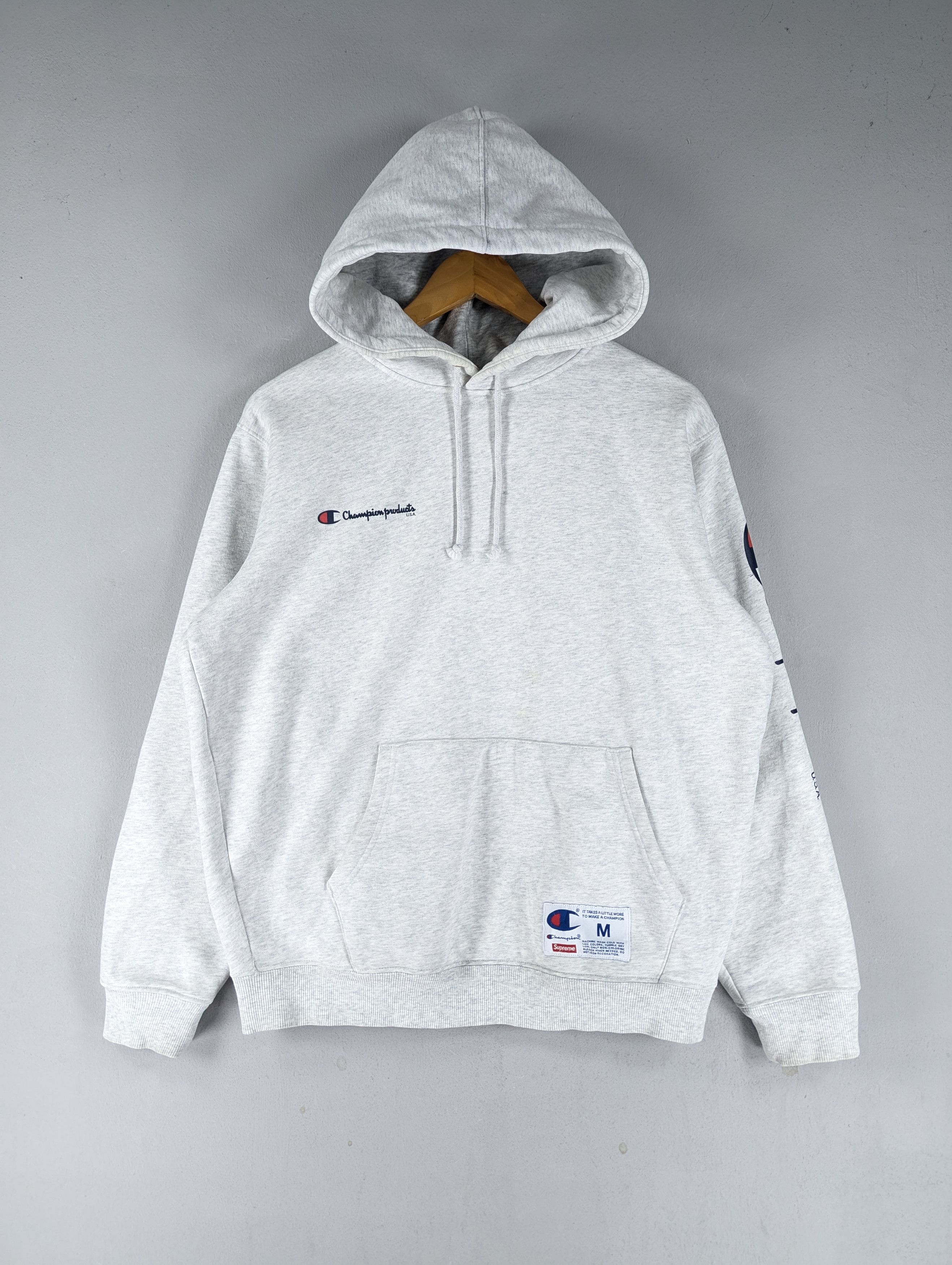Champion × Supreme Supreme X Champion Stacked C Hoodie | Grailed