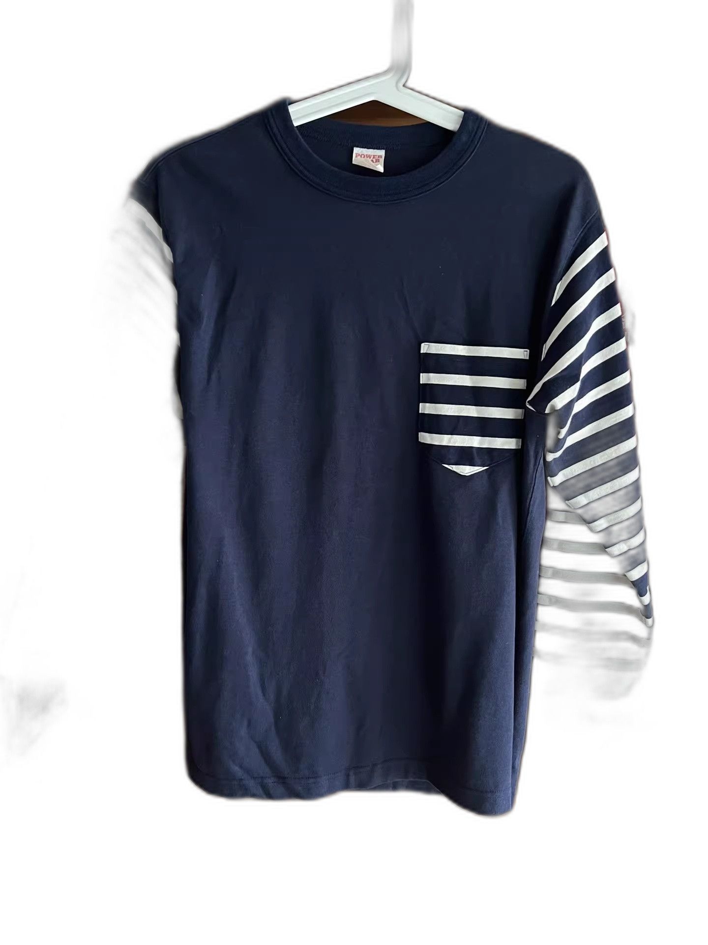 Freewheelers Freewheelers Indigo Striped Pocket Sweatshirt Size US XXS / EU 40 - 1 Thumbnail