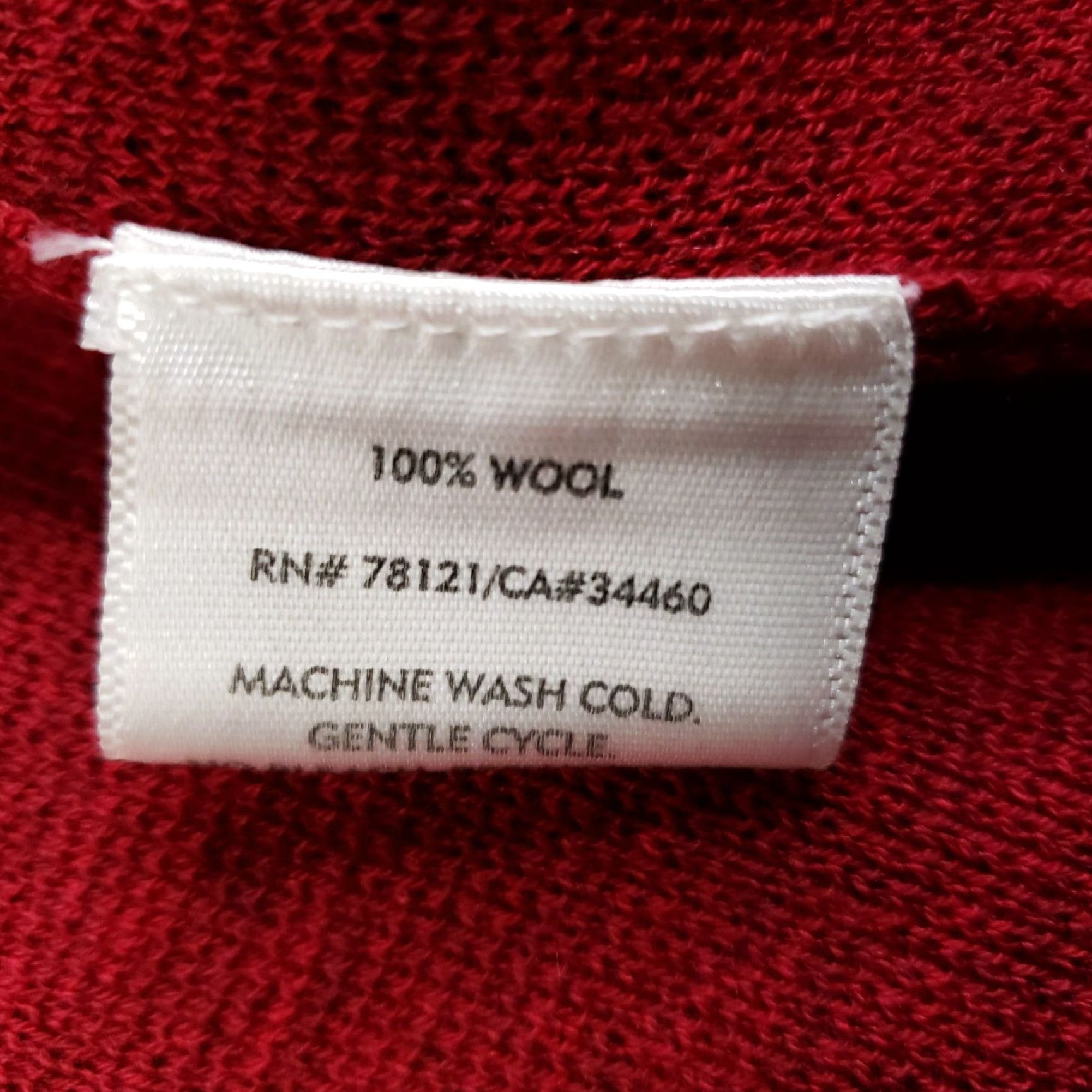 Eileen Fisher VINTAGE Eileen Fisher Cardigan Sweater Womens M Red Open Front Pockets Holes Size M / US 6-8 / IT 42-44 - 7 Thumbnail