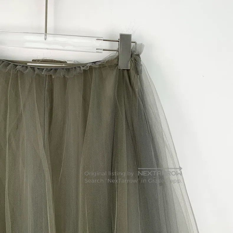 Dior Dior Olive green mulberry silk casual mesh skirt Size 24" / US 00 / IT 34 - 3 Thumbnail