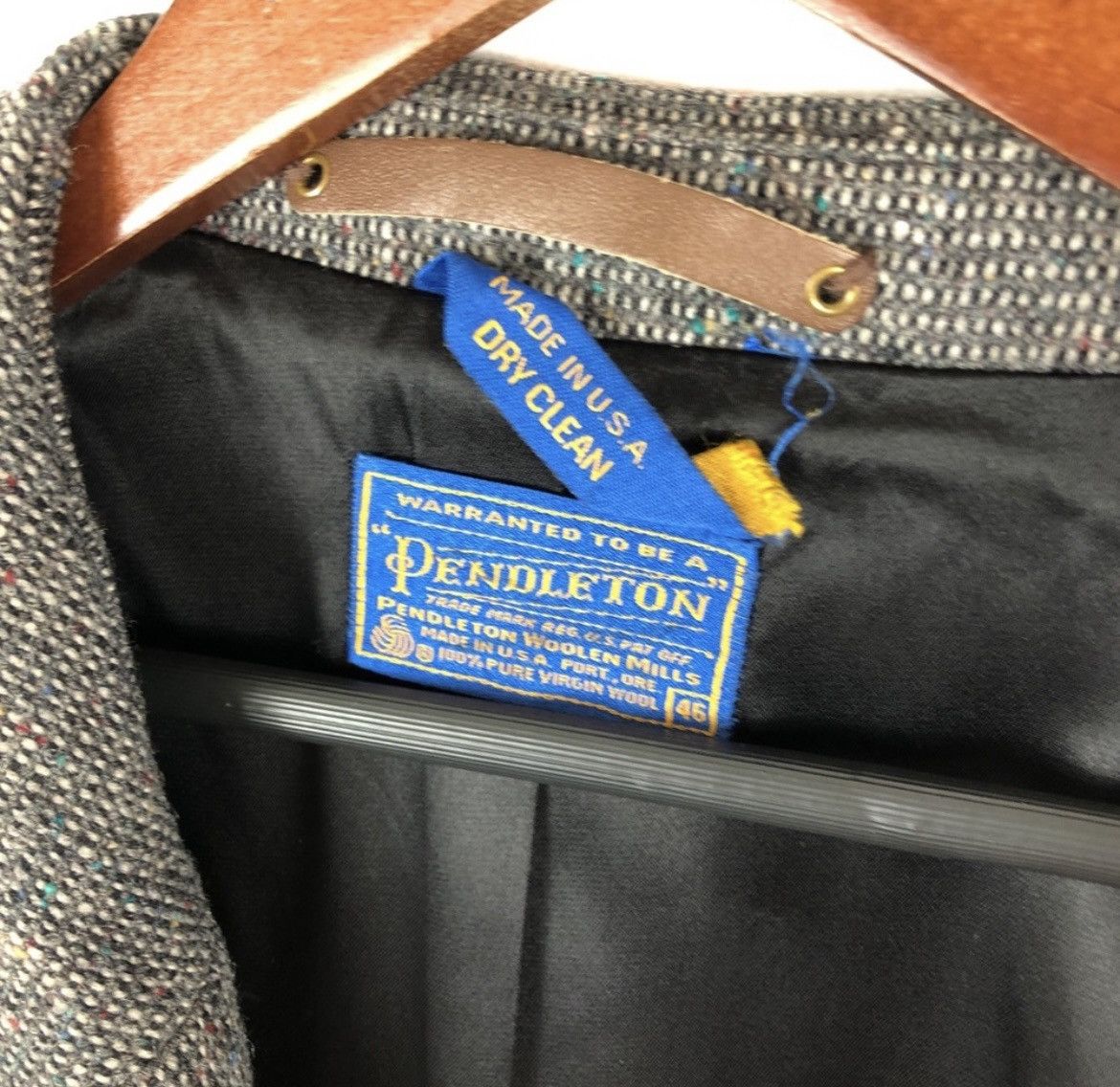 Pendleton Vintage Pendleton Speckled 100% Pure Virgin Wool Overcoat Size US XL / EU 56 / 4 - 2 Thumbnail