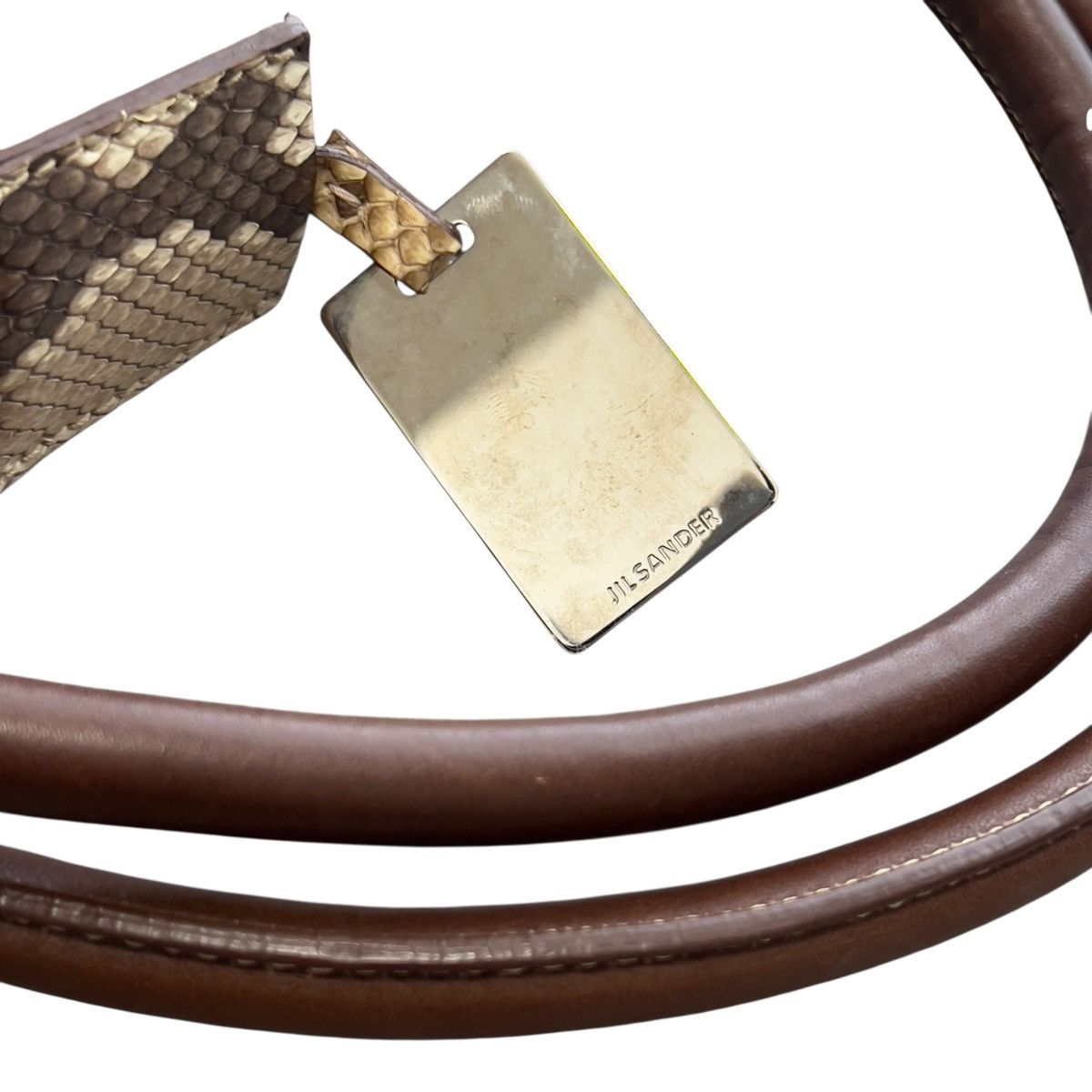Jil Sander JIL SANDER Real Python Leather Mini Boston Bag “PITONE FOLD” Size ONE SIZE - 5 Thumbnail
