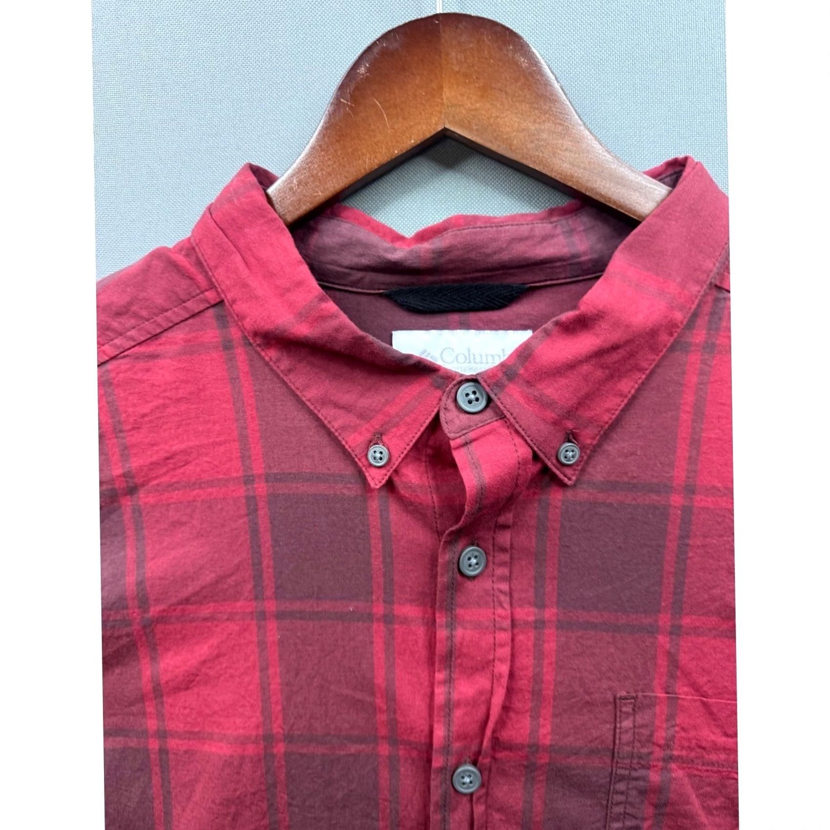 Vintage Columbia Mens Plaid Button Down Shirt Long Sleeve Red XL Size US XL / EU 56 / 4 - 4 Thumbnail