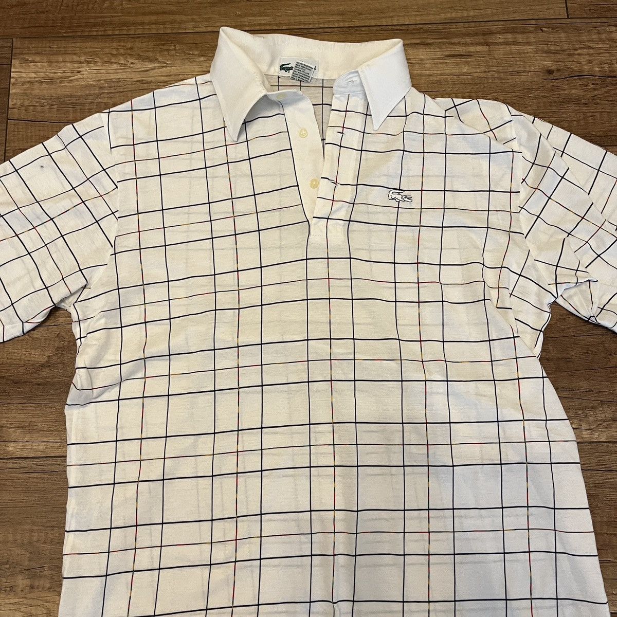 Lacoste × Vintage Vintage Lacoste Club Checked Polo Shirt Tee 90s 80s Retro Size US S / EU 44-46 / 1 - 2 Thumbnail
