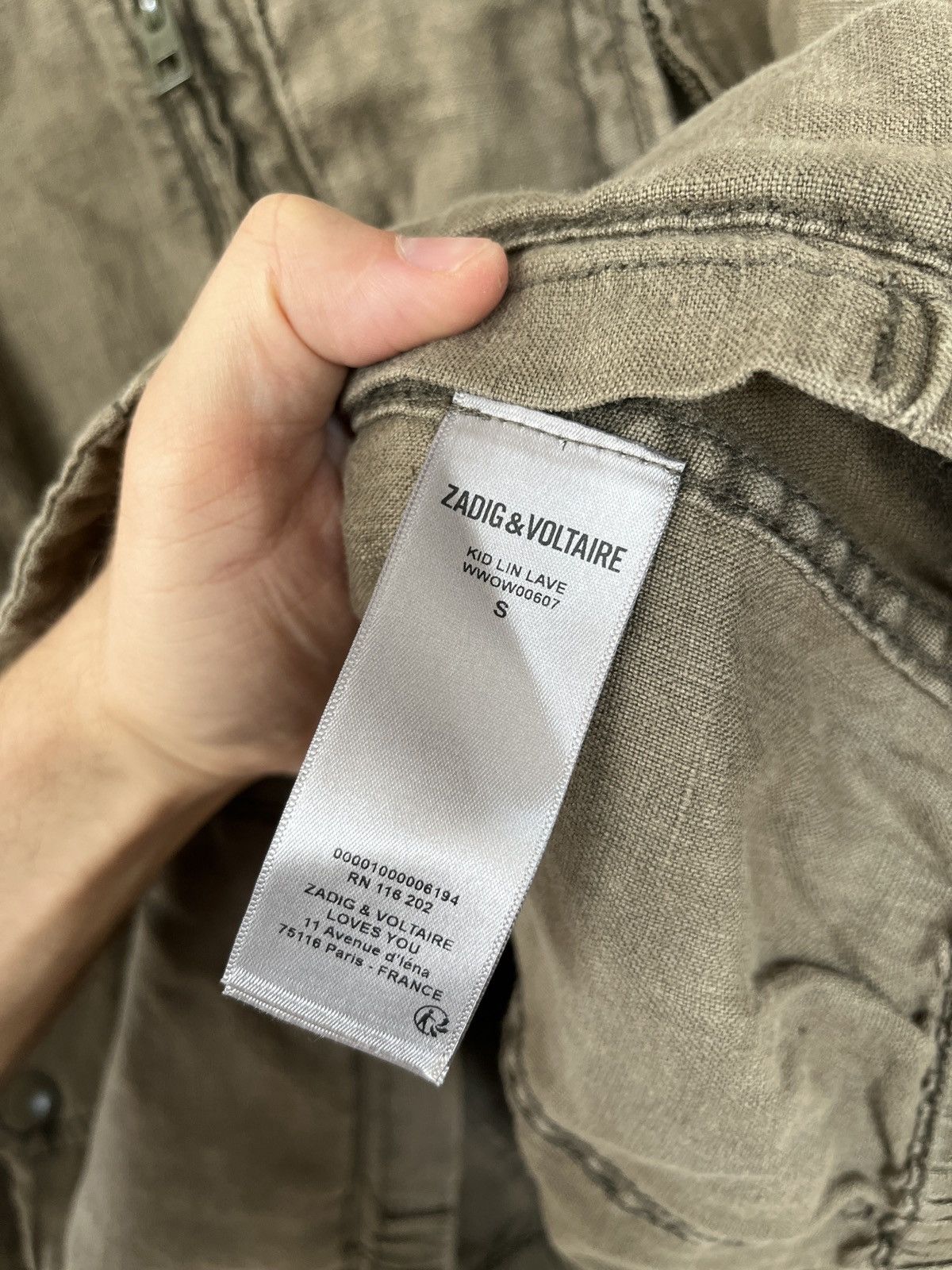 Zadig & Voltaire Zadig & Voltaire Kid Lin Lave Military Linen Jacket Size S / US 4 / IT 40 - 15 Thumbnail