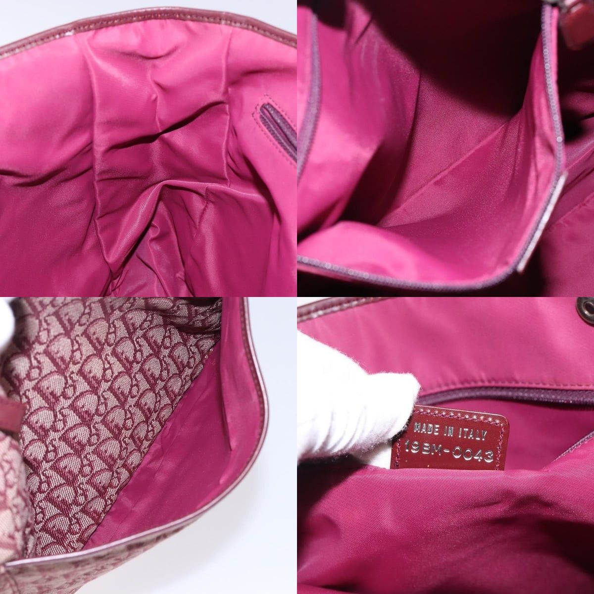 Dior DIOR Trotter Canvas Tote Bag Red Silver Size ONE SIZE - 12 Thumbnail