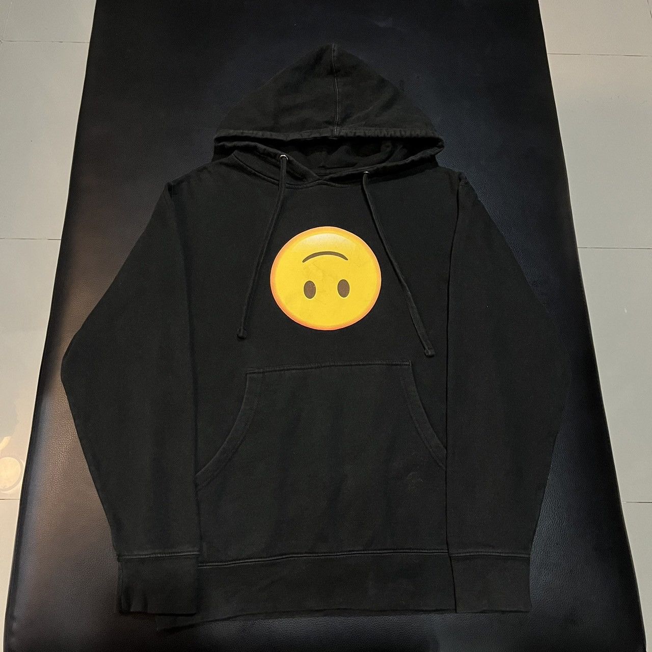 Anti Social Social Club ASSC 'HMU' Smiley Face Yellow on Black Hoodie Sweatshirt Size US S / EU 44-46 / 1 - 3 Thumbnail
