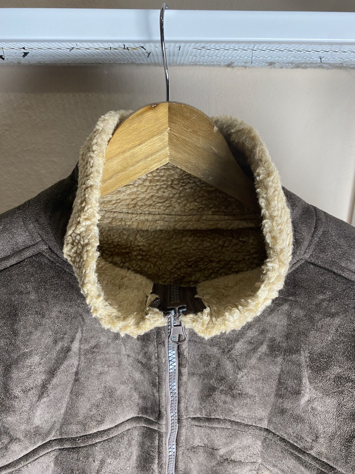 Vintage SUNTORY BOSS COFFEE Japanese Promo Suede Sherpa Lined Jacket Size US M / EU 48-50 / 2 - 3 Thumbnail