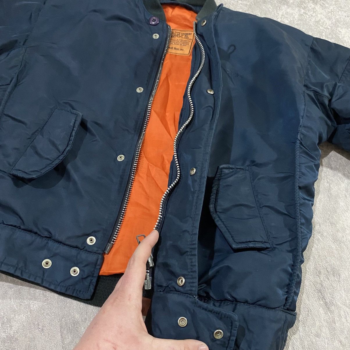Schott Vintage Schott Flyer Bomber Navy w/ Removable Vest Lining Size US S / EU 44-46 / 1 - 21 Thumbnail