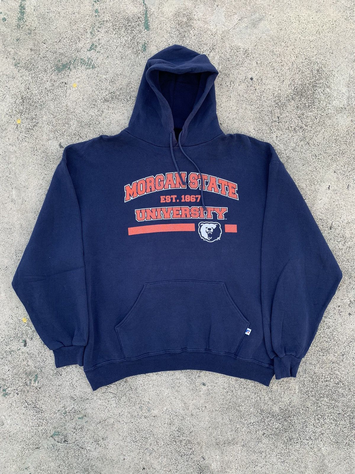 image of Russell Athletic Hoodie Morgan State University in Blue, Men's (Size XL)