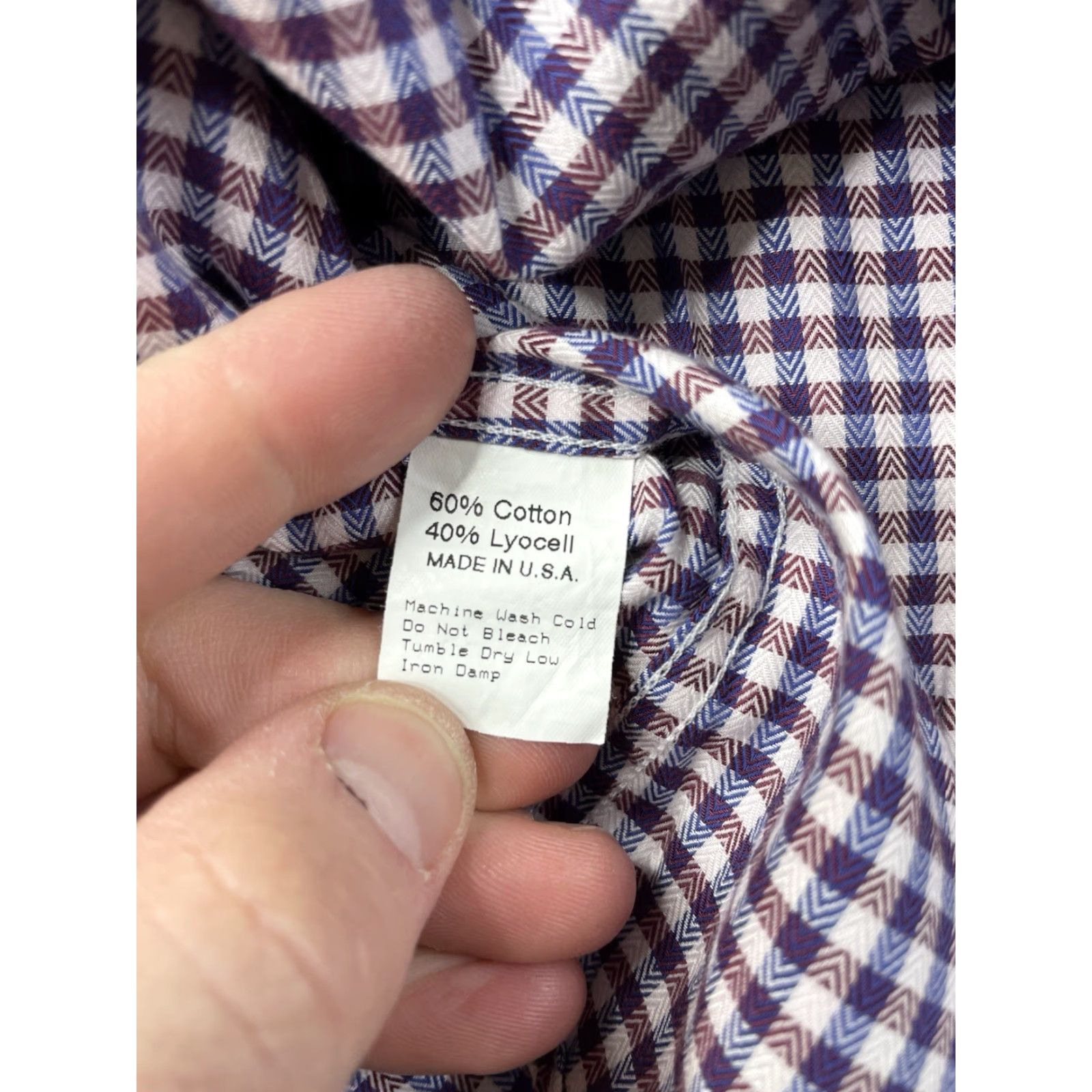 Vintage Gitman Bros Trim Fit Wingspan Checkered Shirt Men Large Allen Edmonds 16.5 34/35 Size US L / EU 52-54 / 3 - 8 Thumbnail
