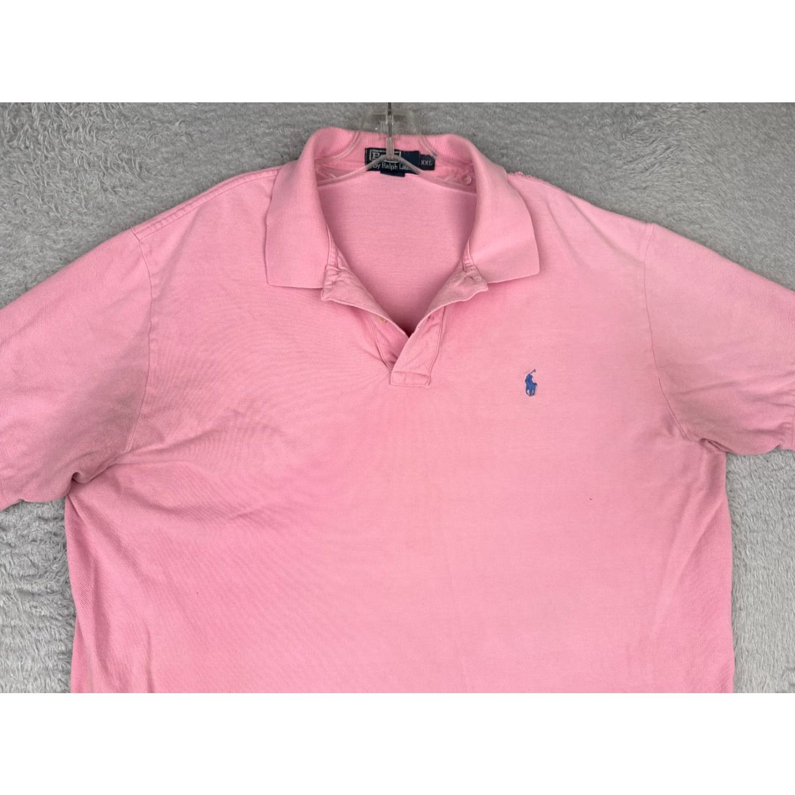 Ralph Lauren VINTAGE Ralph Lauren Polo Shirt Men 2XL Pink 100% Cotton Short Sleeve Polo Shirt Mens Regular 2XL Pink Cotton Size US XXL / EU 58 / 5 - 4 Thumbnail