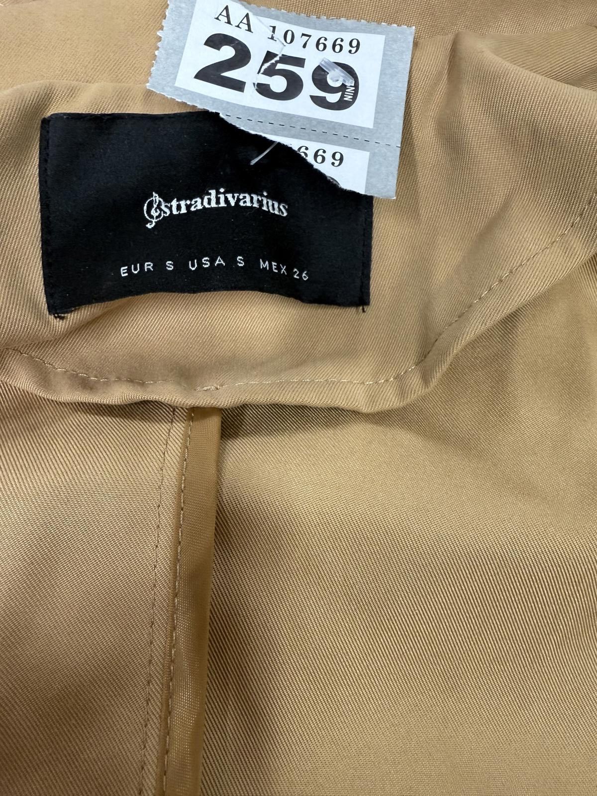 Other Stradivarius Women's Camel Trench Coat Size S / US 4 / IT 40 - 4 Thumbnail