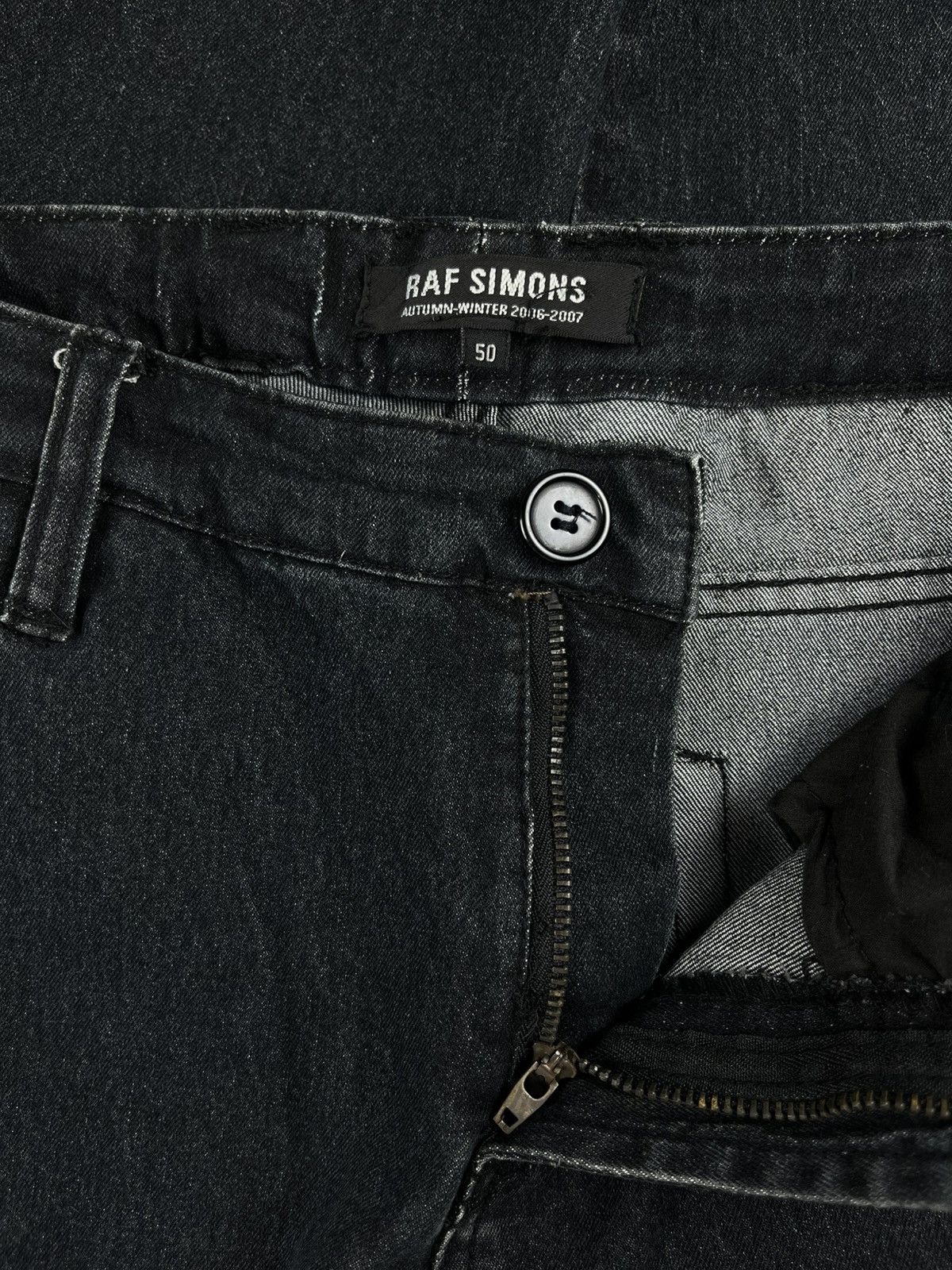 Raf Simons AW06 Raf Simons Long Washed Black Denim Jeans Size US 32 / EU 48 - 5 Thumbnail