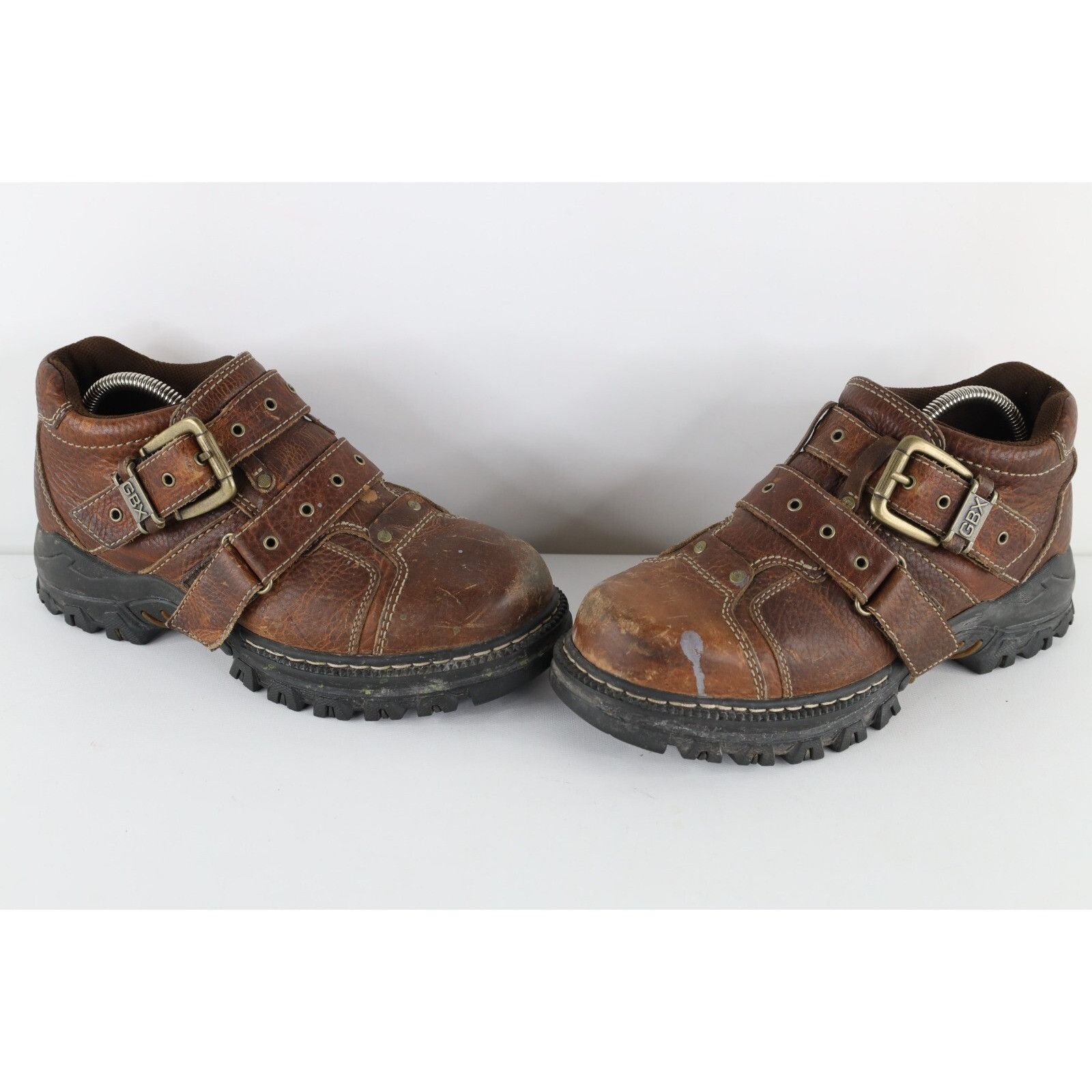 Vintage Vintage 90s Y2K Distressed Gothic Chunky Leather Boots Size US 8.5 / EU 41-42 - 1 Thumbnail