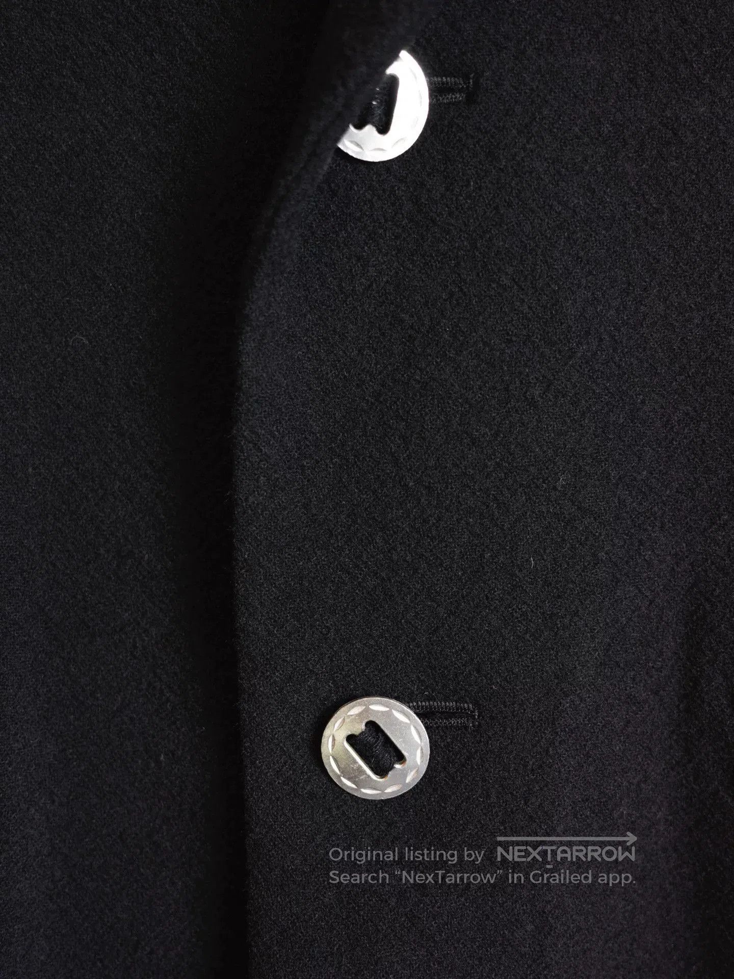 Yohji Yamamoto Yohji Yamamoto Silver Button Black Coat. Size US L / EU 52-54 / 3 - 7 Thumbnail