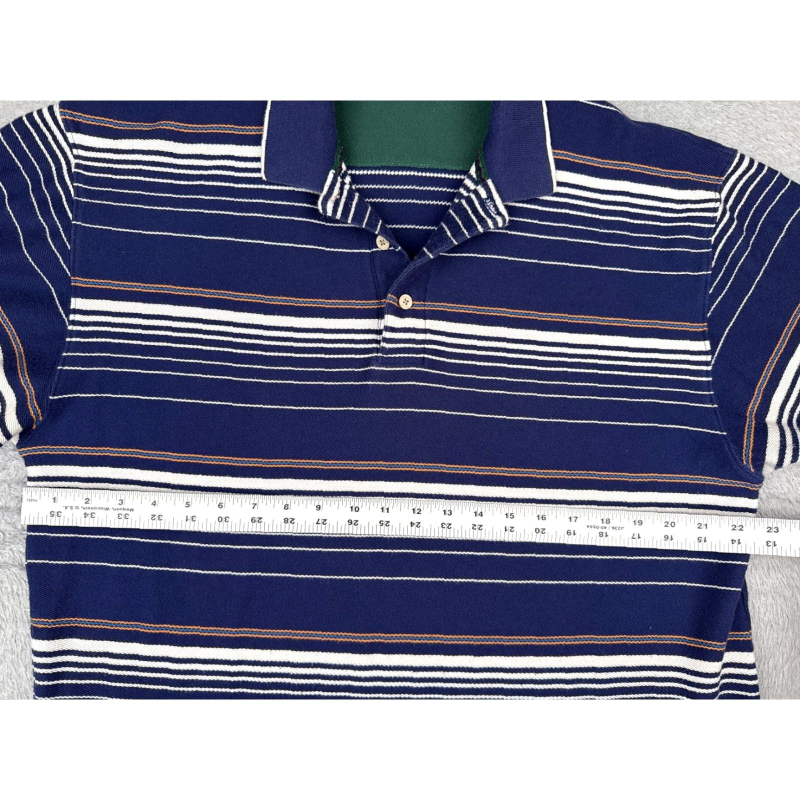 Alexander Julian VINTAGE Alexander Julian Shirt Men XL White Blue Stripe Cotton Polo Short Sleeve Slim Fit Size US XL / EU 56 / 4 - 7 Thumbnail