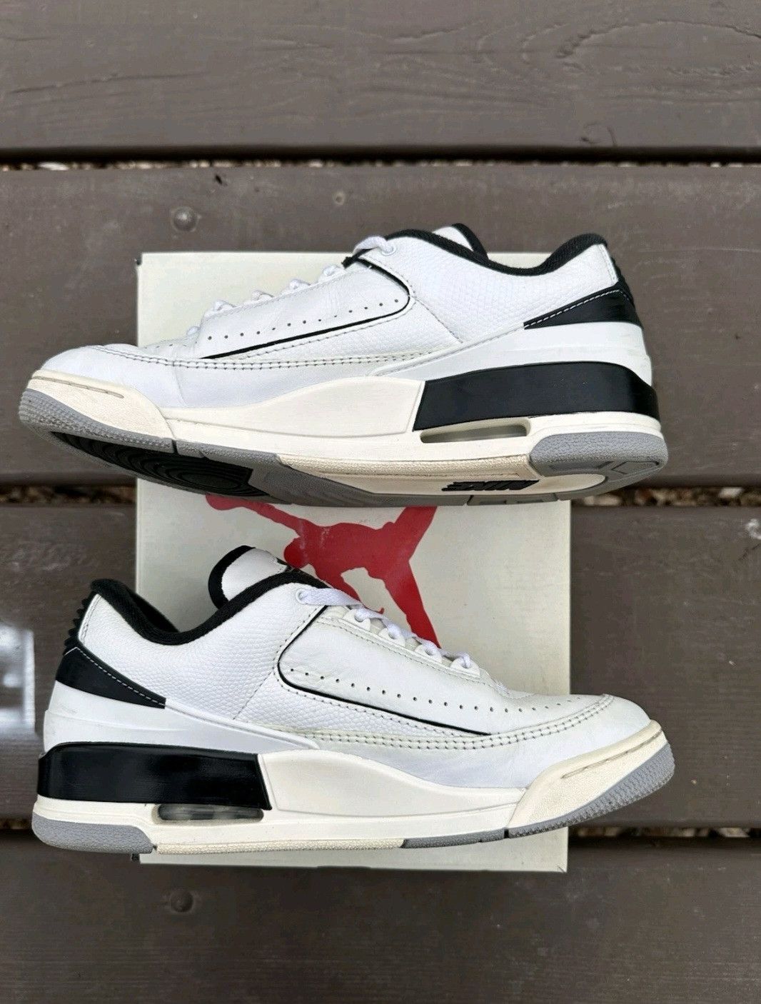 Jordan Brand Nike Air Jordan Retro 2 / 3 White Black Size 10 Men Size US 10 / EU 43 - 3 Thumbnail