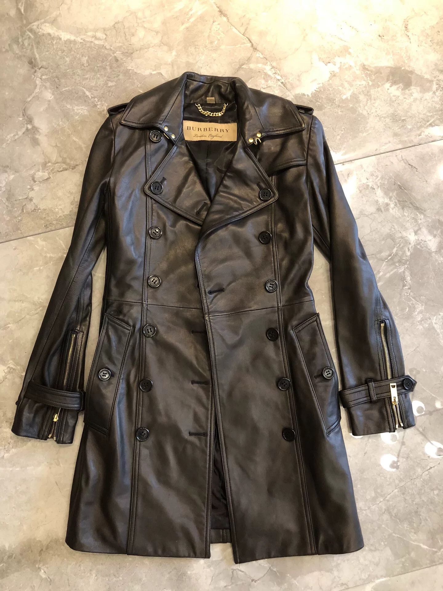 Burberry Burberry Women's Soft Sheepskin Trench Coat Size XS / US 0-2 / IT 36-38 - 1 Thumbnail