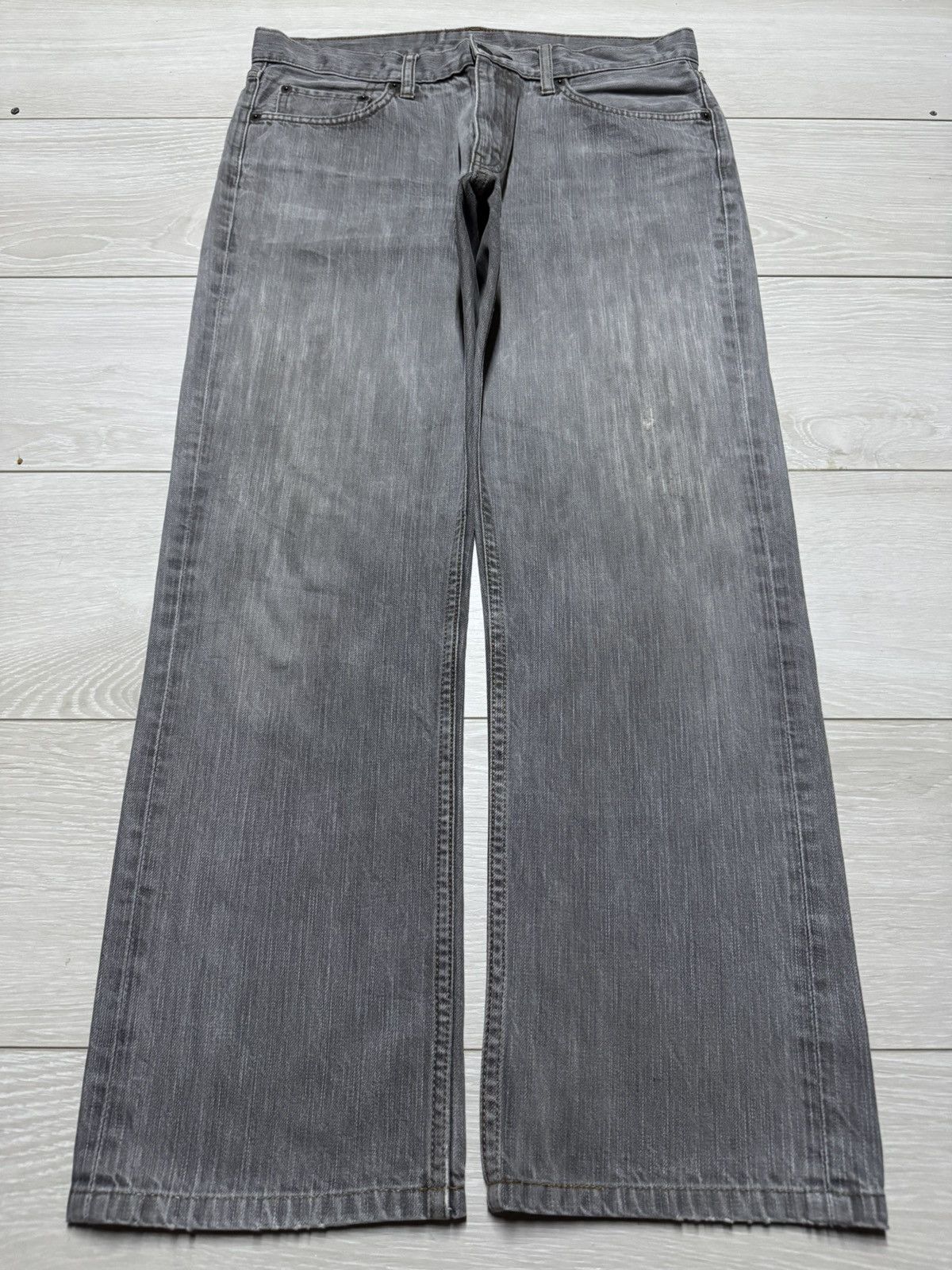 Uniqlo Uniqlo UJ Grey Denim Loose Straight Jeans Size US 32 / EU 48 - 1 Thumbnail