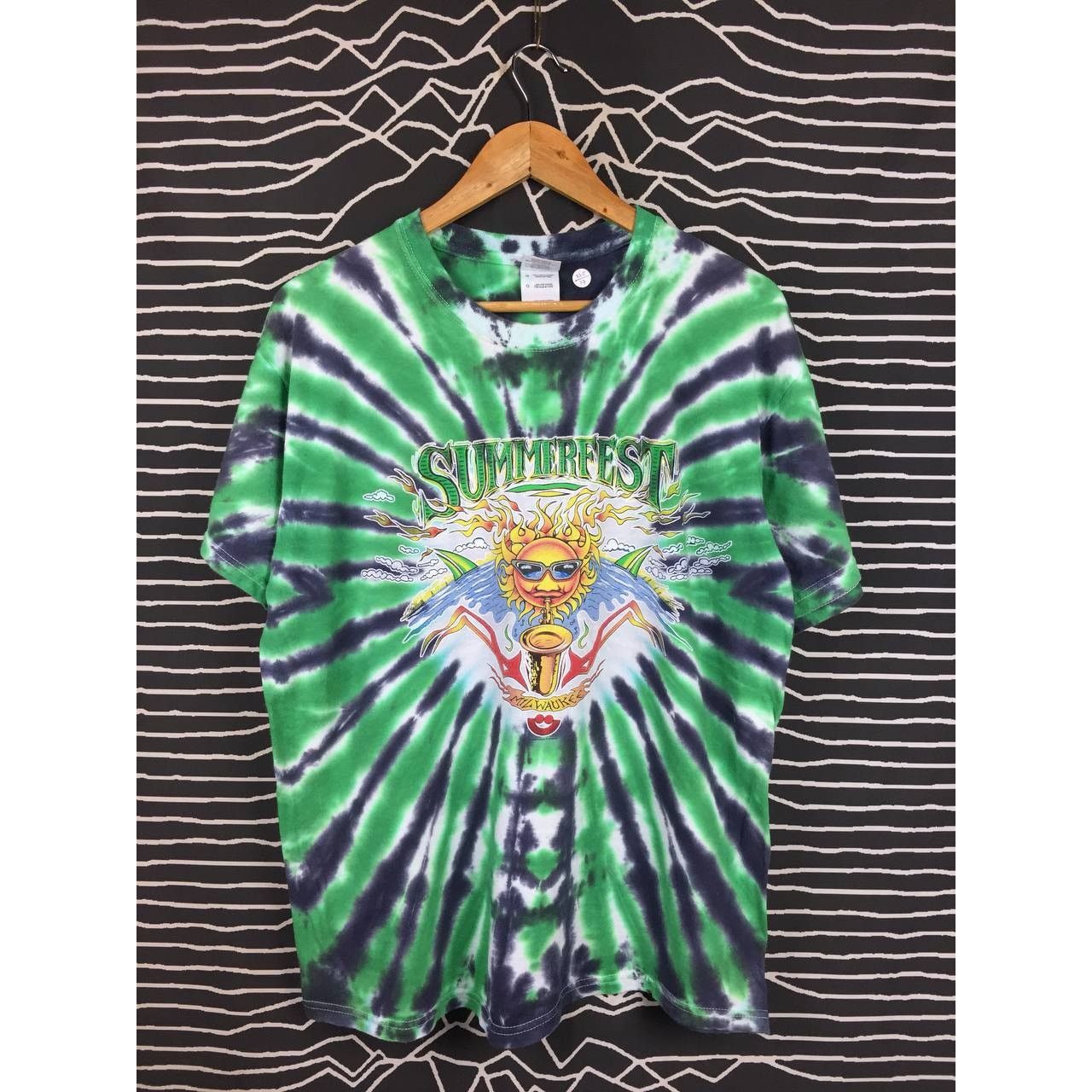 Vintage Milwaukee Summerfest Psychedelic Sun Trippy Tie Dye Tee Size US L / EU 52-54 / 3 - 1 Thumbnail