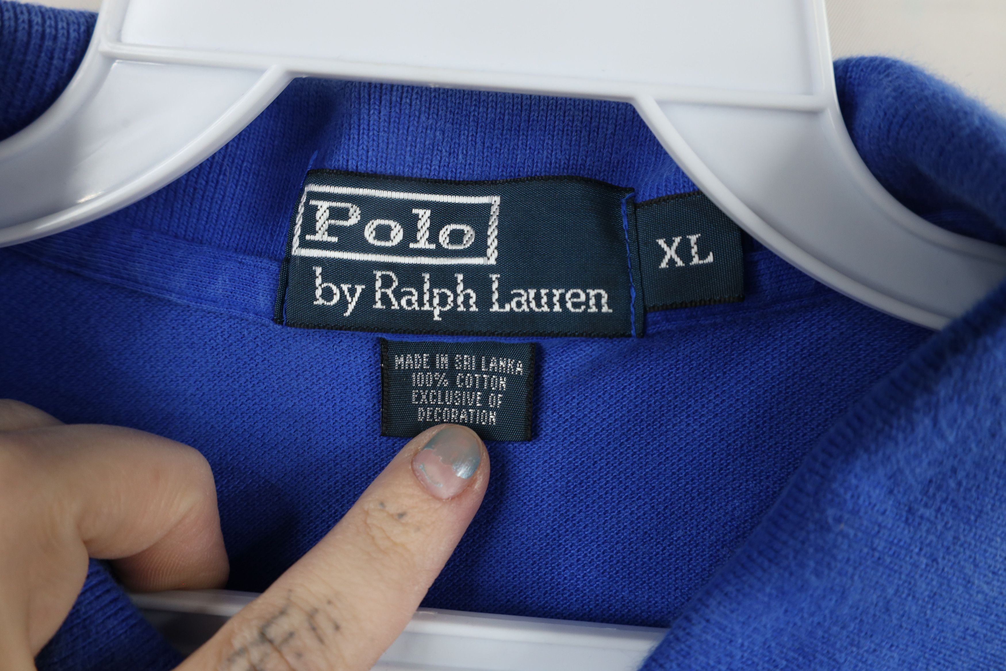 Ralph Lauren × Vintage Vintage 90s Ralph Lauren Short Sleeve Collared Polo Shirt Size US XL / EU 56 / 4 - 7 Thumbnail