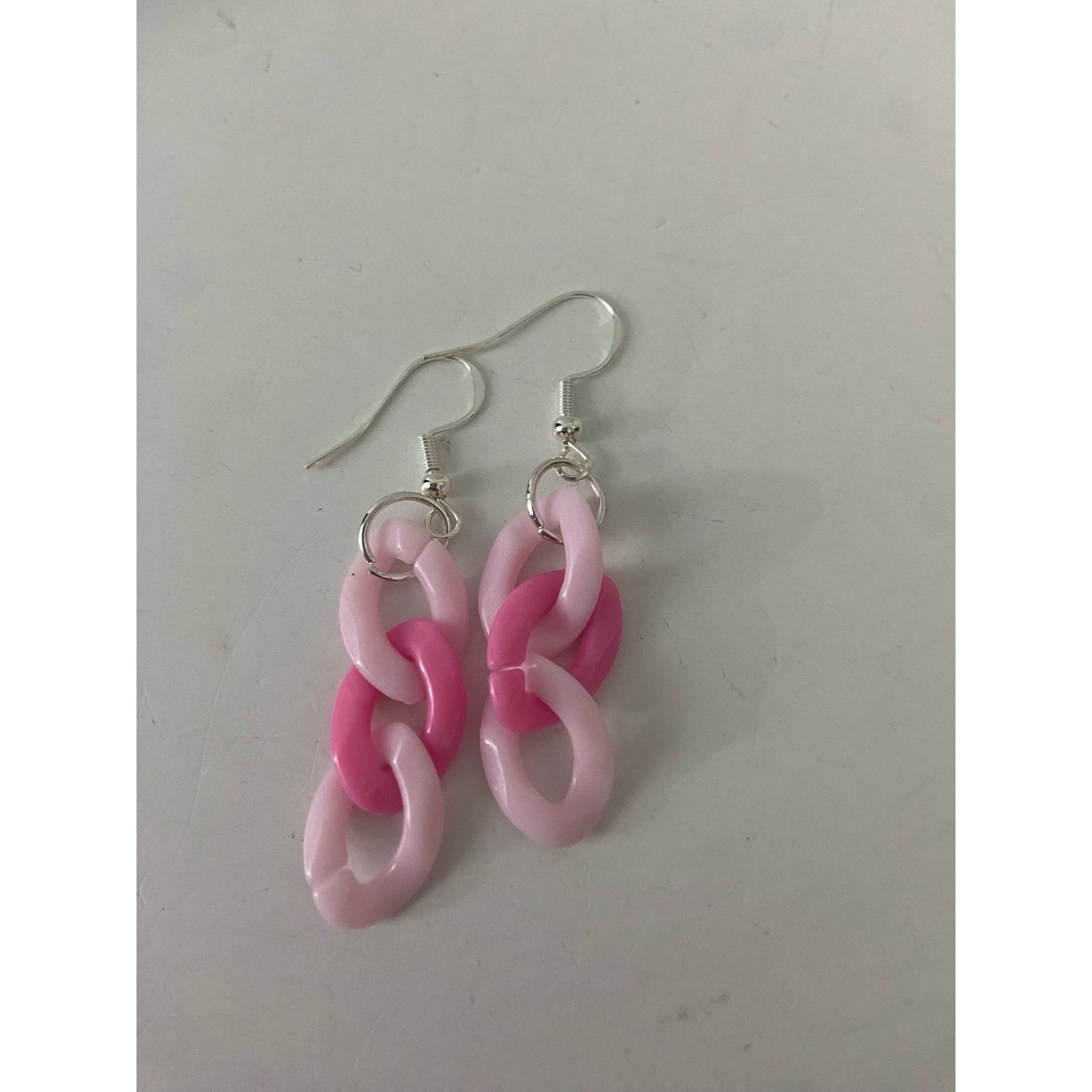 Handmade Handmade pink chain earrings Size ONE SIZE - 4 Thumbnail