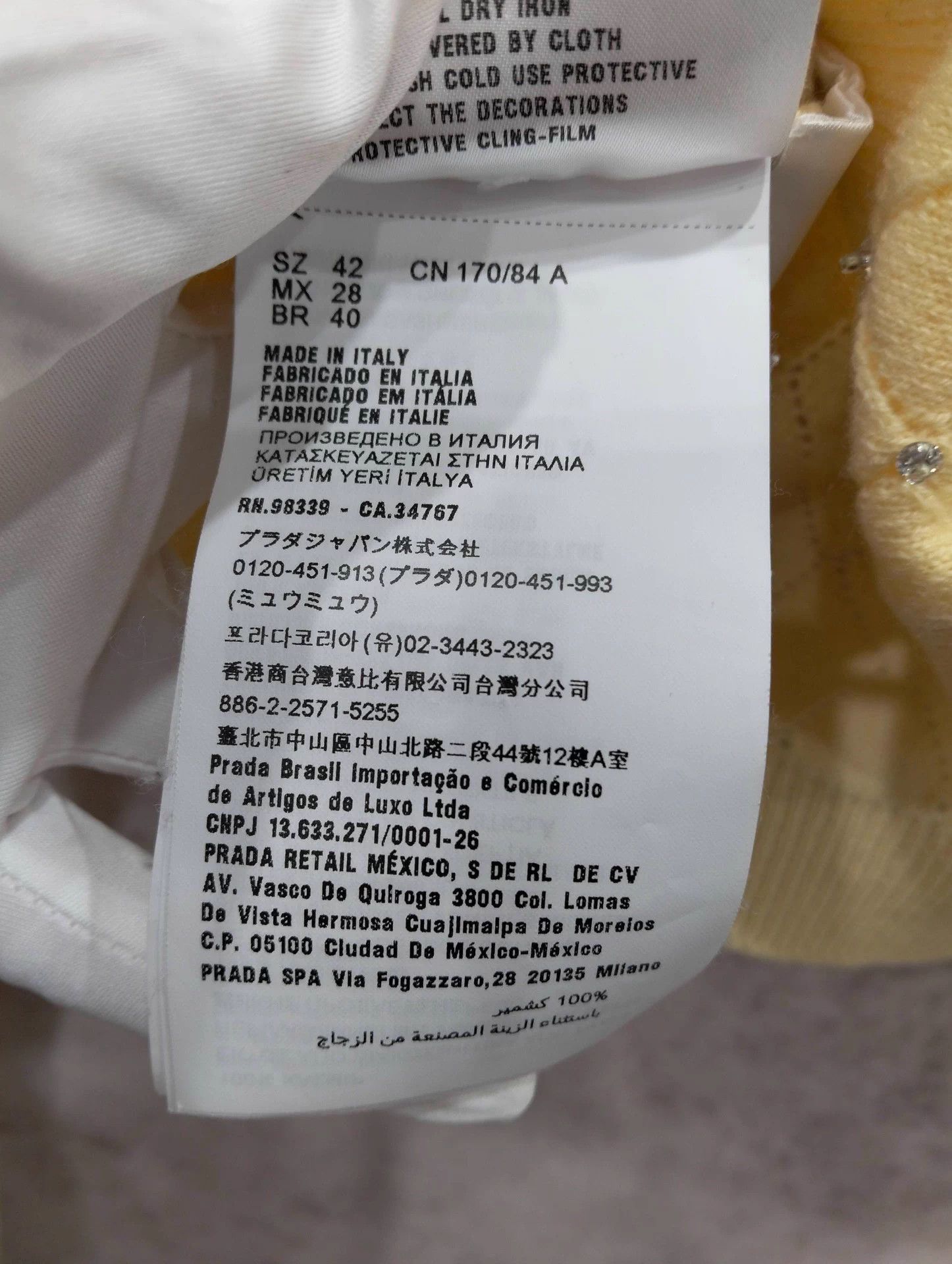 Miu Miu MIU MIU yellow crystal knit cardigan IT42 95New Size M / US 6-8 / IT 42-44 - 5 Thumbnail