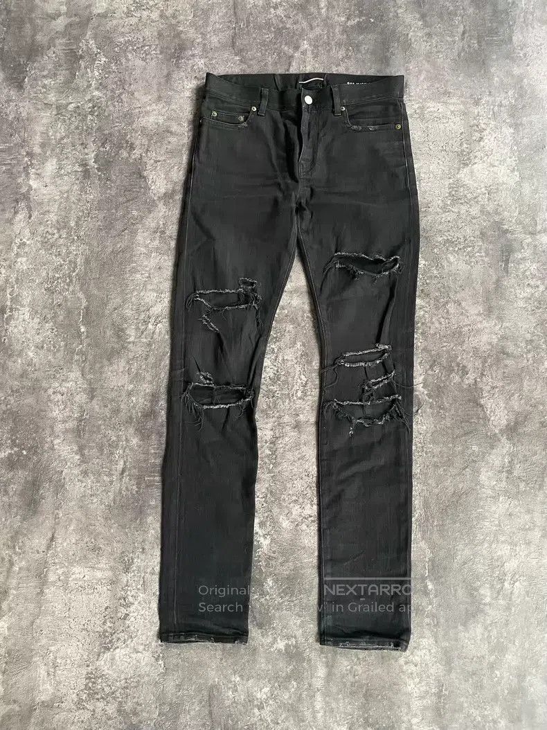Saint Laurent Paris Saint Laurent Paris Cut and Ripped Destroyed Distressed De Size US 30 / EU 46 - 1 Thumbnail