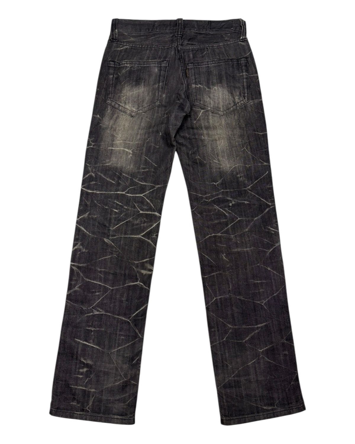 Kapital Vintage Crackle Wash Black Distressed Denim Jeans Size US 30 / EU 46 - 9 Thumbnail