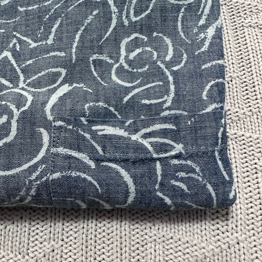 J.Crew J Crew gray abstract floral print short sleeve button down Size US L / EU 52-54 / 3 - 4 Thumbnail