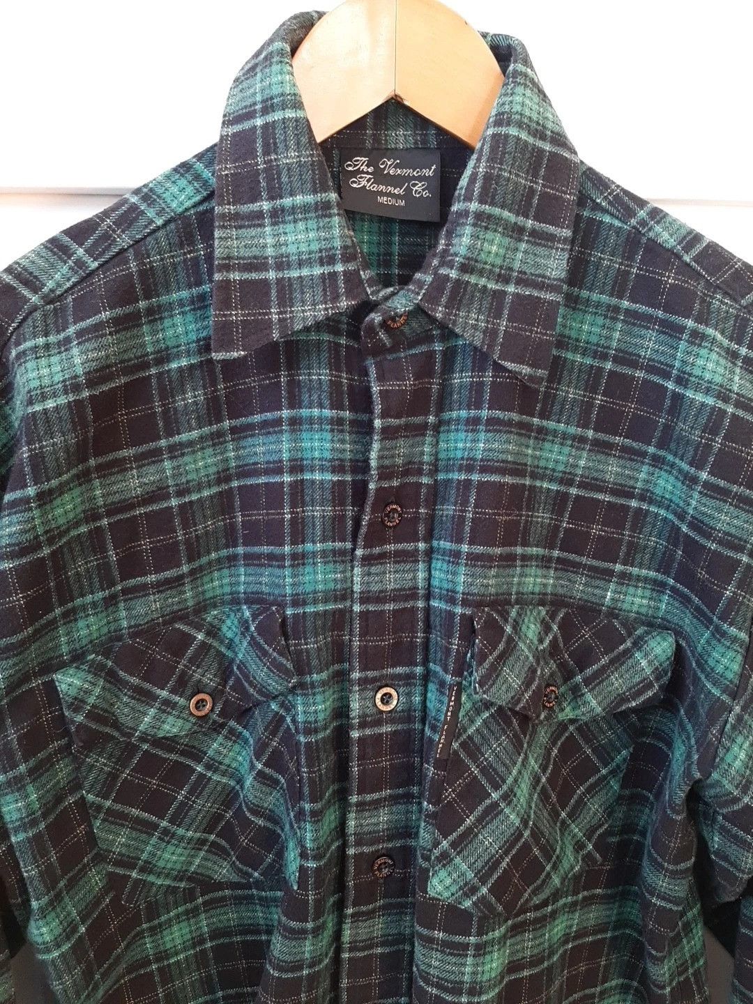 The Vermont Flannel Company The Vermont Flannel Co Green Black Plaid Flannel Shirt Size US M / EU 48-50 / 2 - 2 Thumbnail