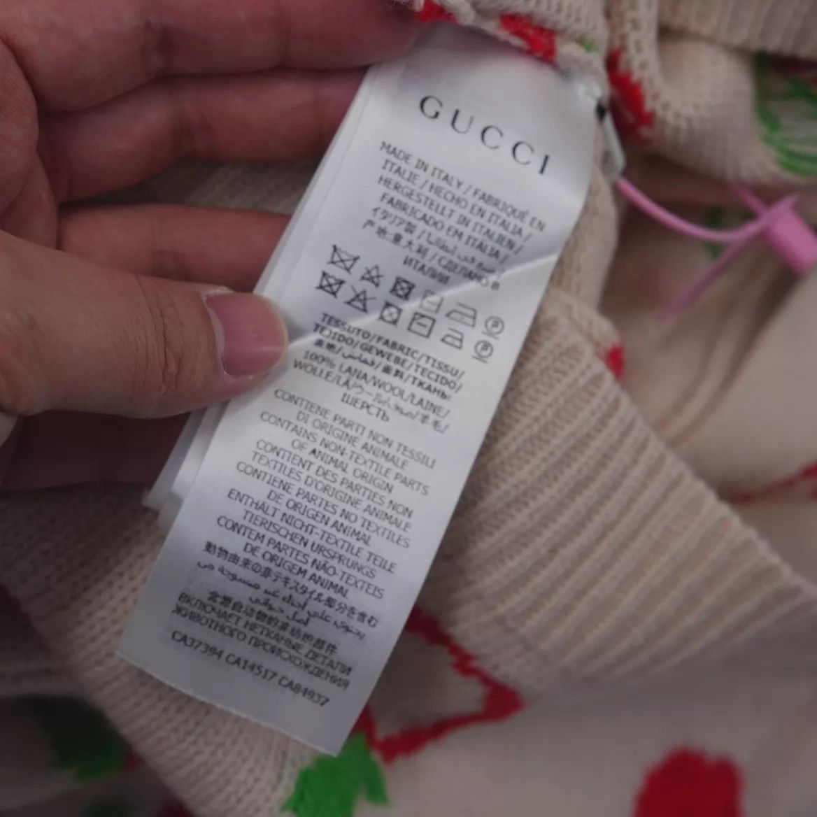 Gucci Gucci white GG Apple knit cardigan size S Size S / US 4 / IT 40 - 5 Thumbnail