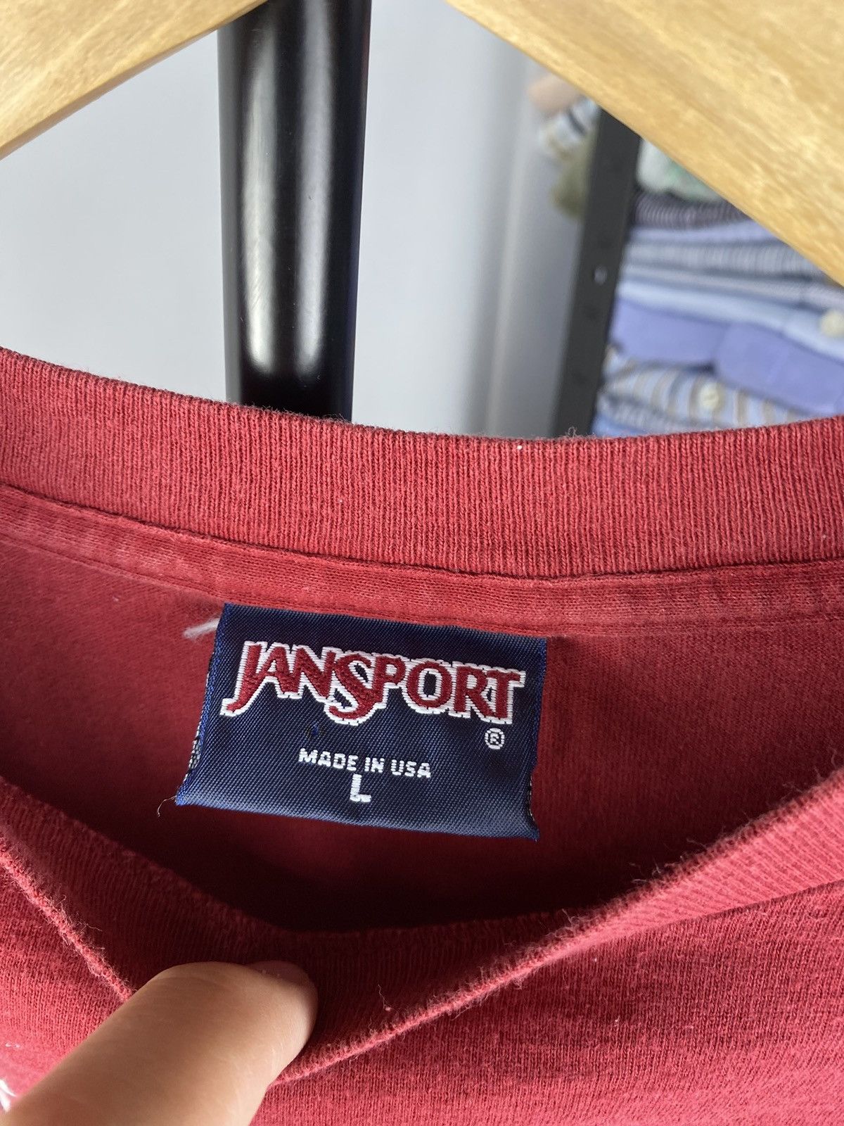 Jansport × Vintage 90s🔥Jansport Stanford Cardinal 2000 Usa Made Tee red Size US L / EU 52-54 / 3 - 3 Thumbnail