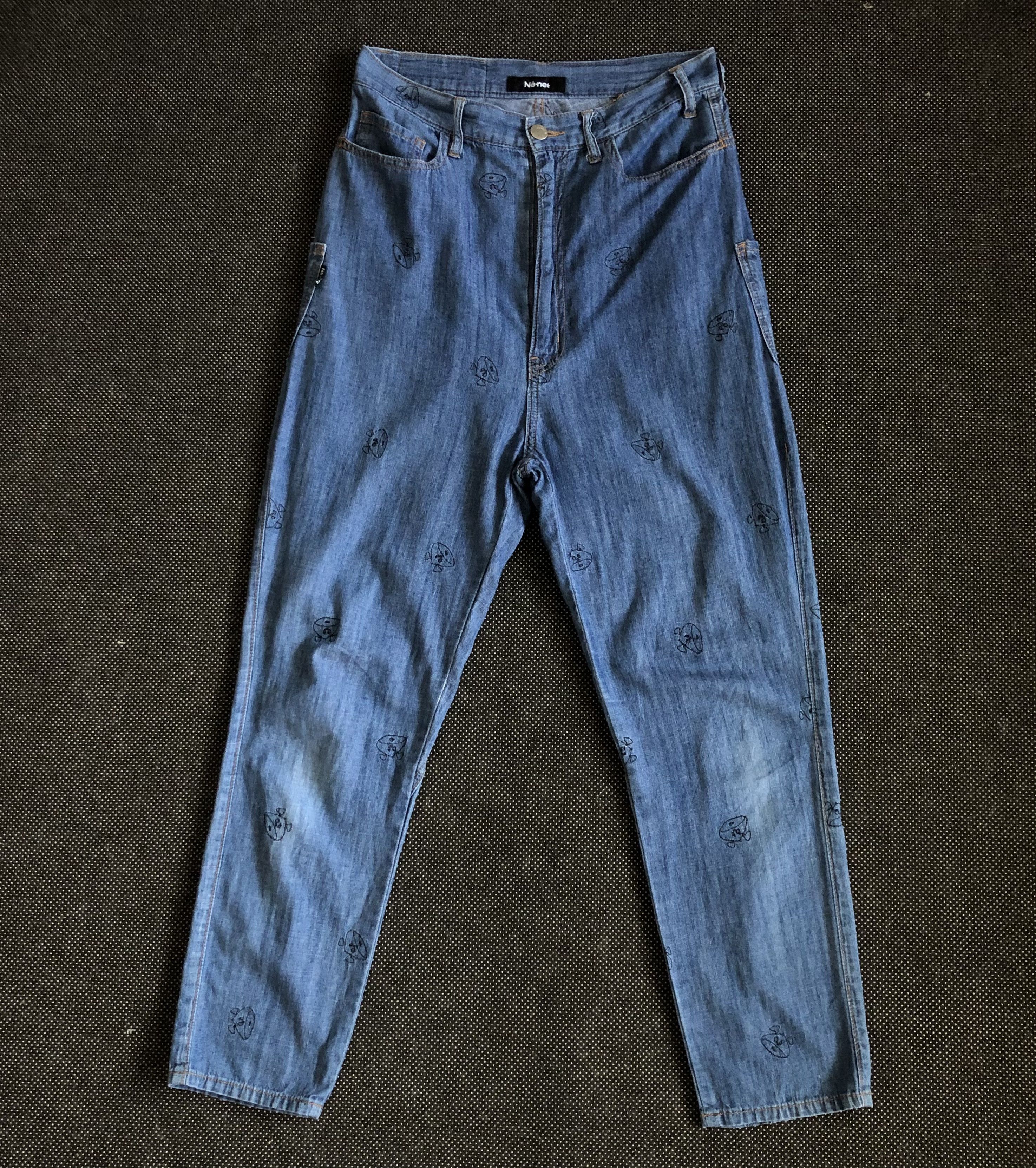 Issey Miyake RARE🔥SS14 NÉ-NET BUCKLEBACK AO EMBROIDERY DROP CROTCH Size 29" - 2 Thumbnail
