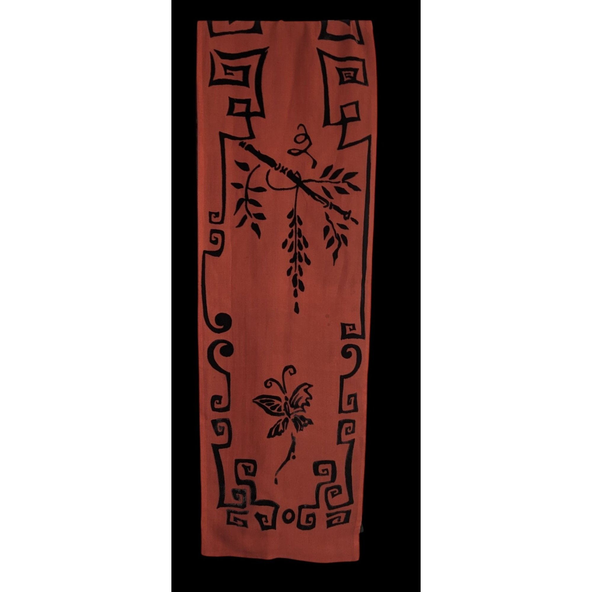 Other Vintage 90s Gothic Burnt Velvet Scarf With Intricate Butterf Size ONE SIZE - 3 Thumbnail