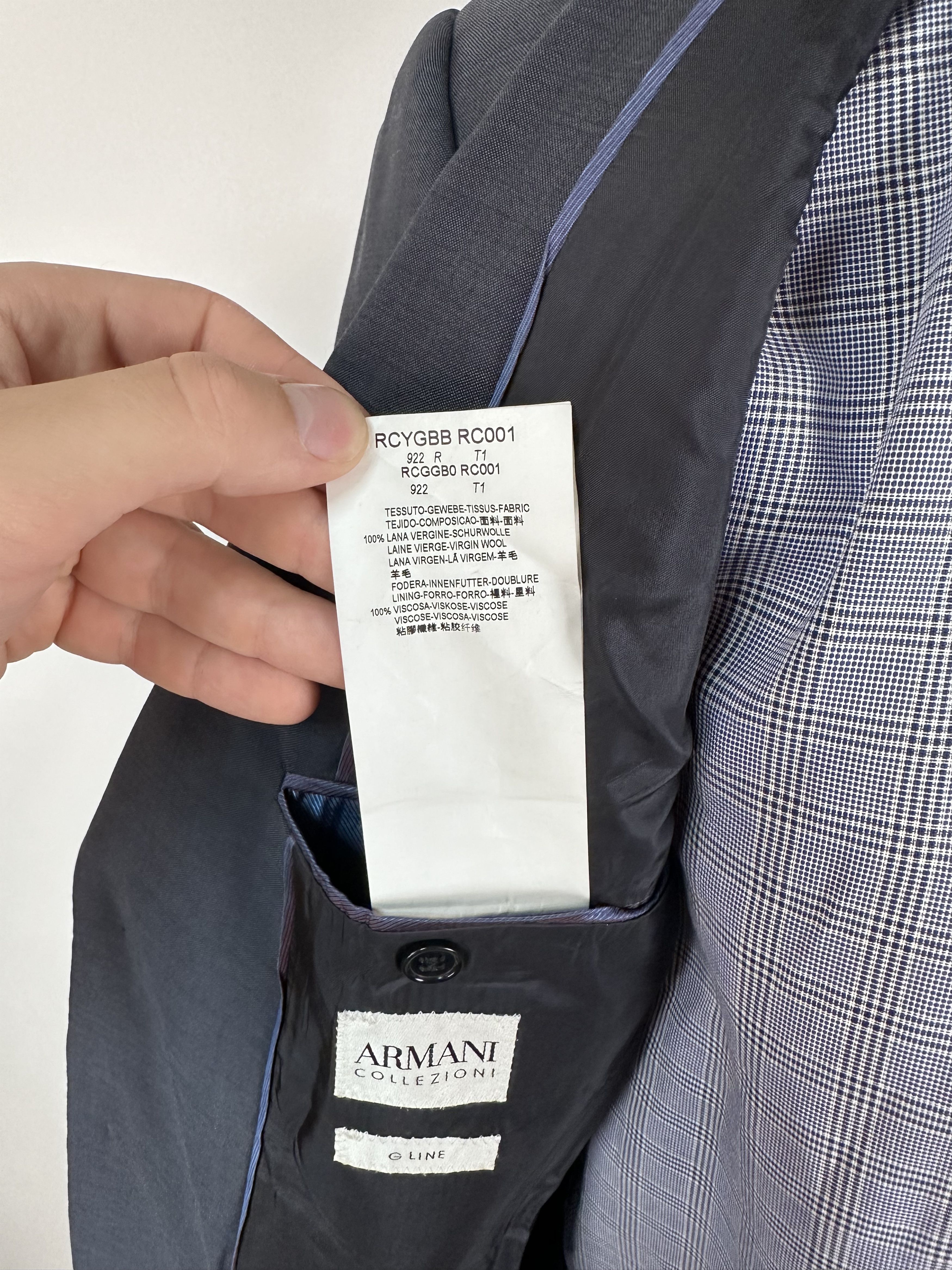 Armani Collezioni Armani Collezioni Sport Coat Blazer Jacket Wool R G Line Size 48R - 11 Thumbnail