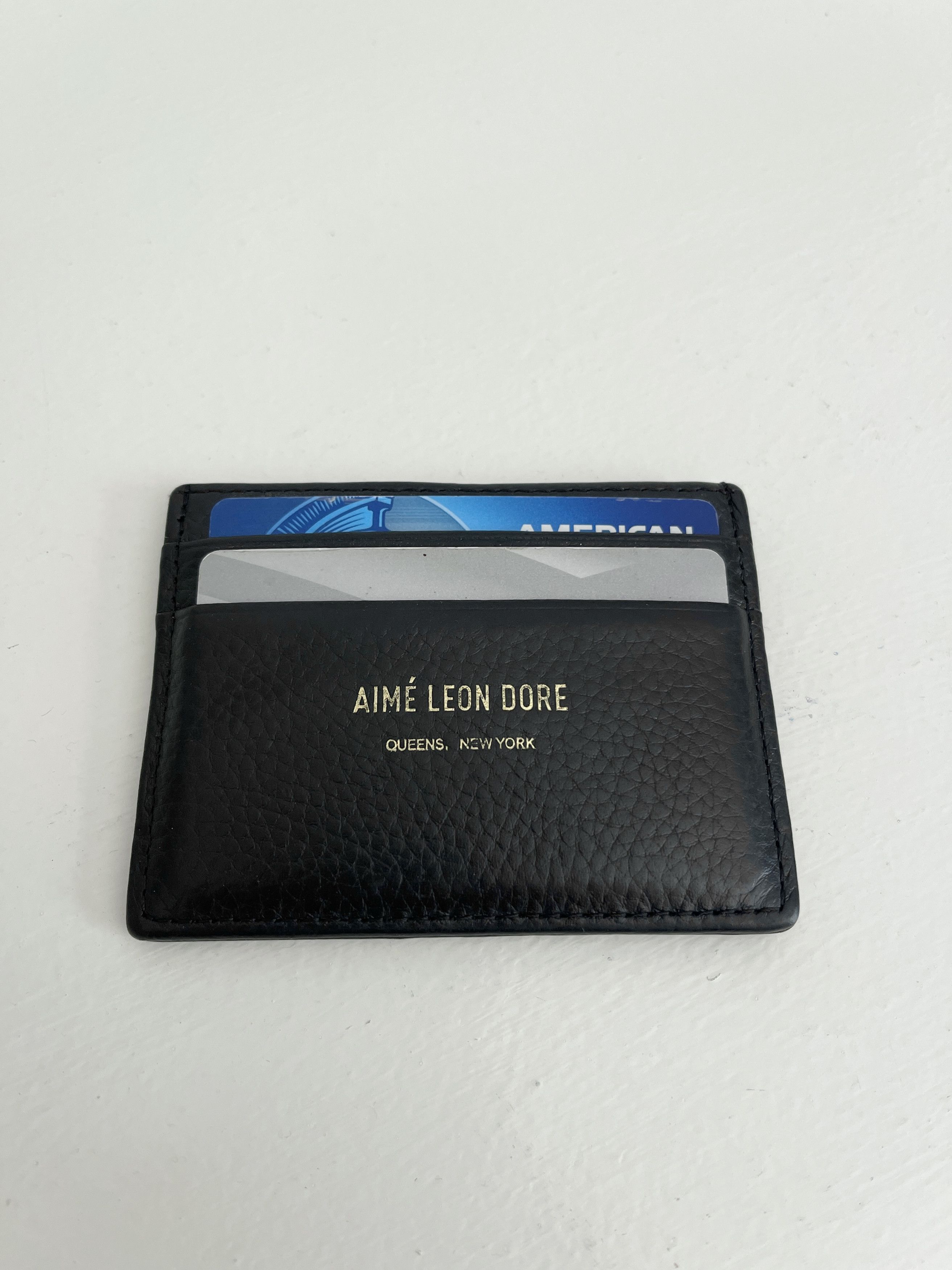 Aime Leon Dore Aime Leon Dore Wallet Leather Black Card Holder 
