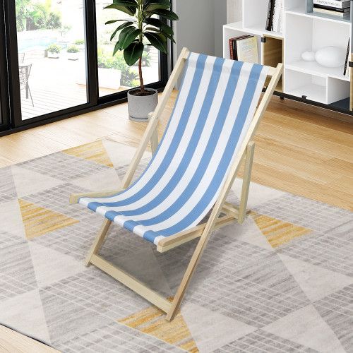 Designer × Homemade BEACH CHAIR stripe- folding chaise lounge chair Size US L / EU 52-54 / 3 - 1 Thumbnail